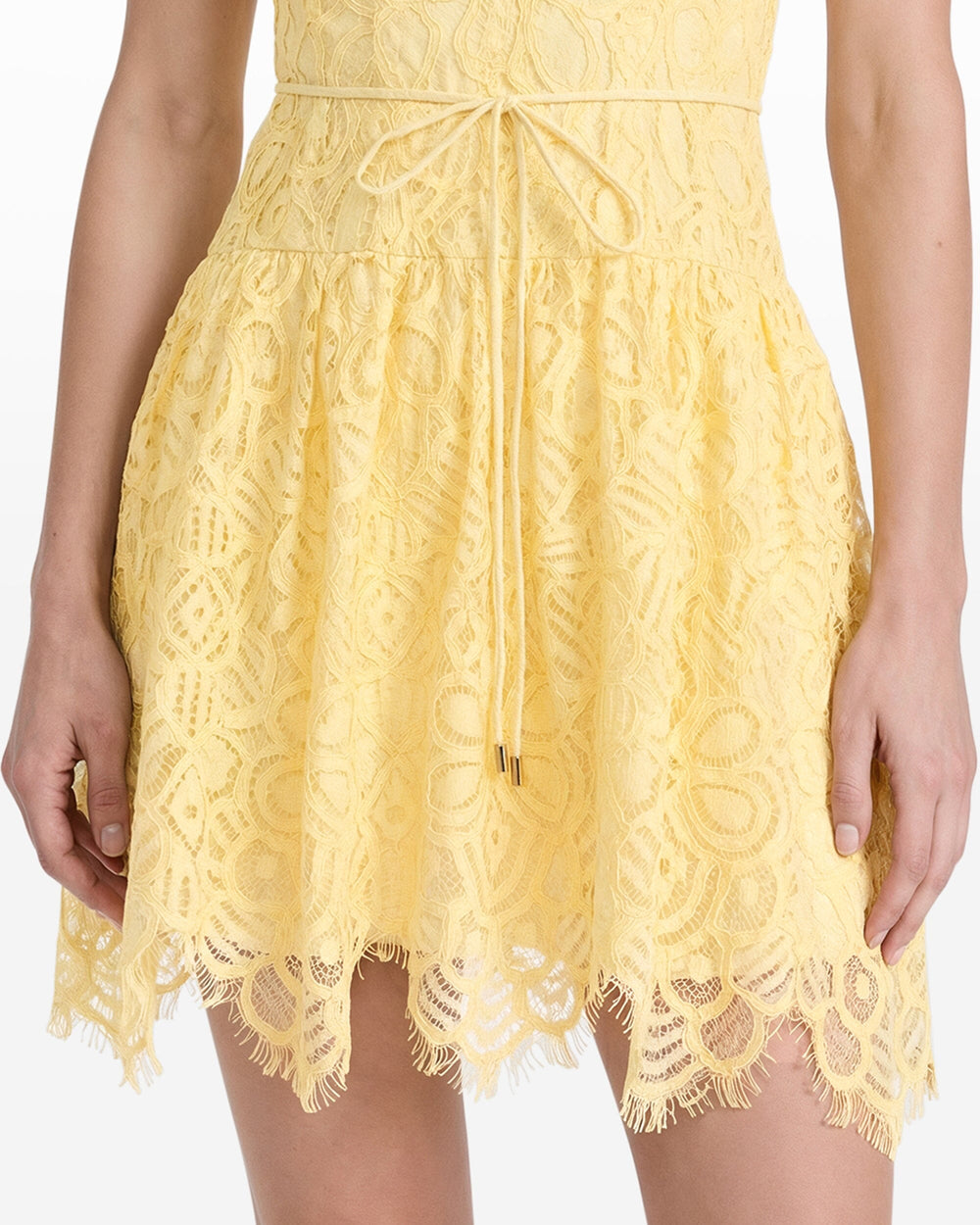 Puff Sleeve Seam Short Dress - Anne Klein DAFFODIL