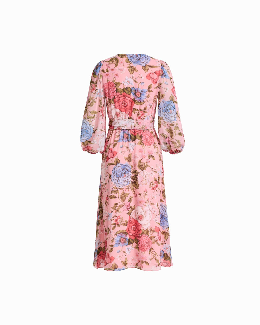 Three-Quarter Sleeve Midi Dress - Anne Klein CALYPSO CORAL MULTI