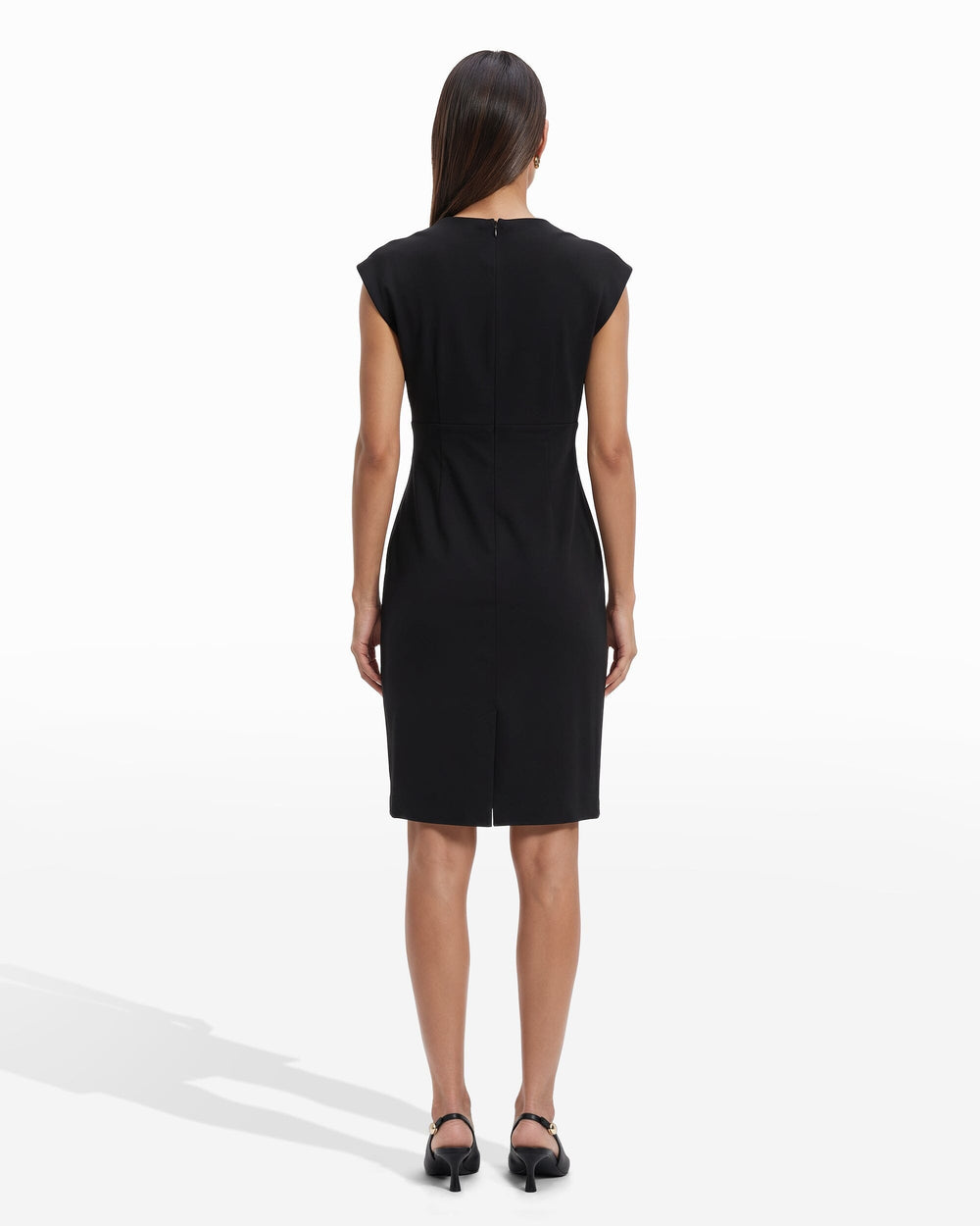 Pleated Bodice Sheath Dress - Anne Klein ANNE BLACK