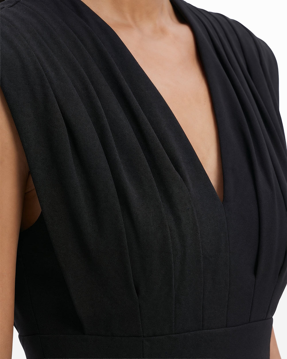 Pleated Bodice Sheath Dress - Anne Klein ANNE BLACK