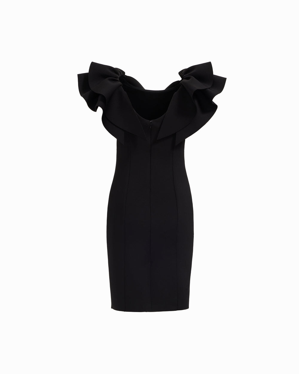 Ruffle Shoulder Sheath Dress - Anne Klein ANNE BLACK