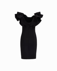 Ruffle Shoulder Sheath Dress - Anne Klein ANNE BLACK
