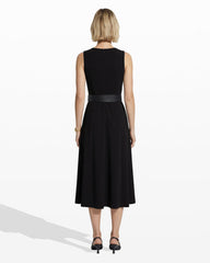 Side Button Fit and Flare Dress - Anne Klein ANNE BLACK