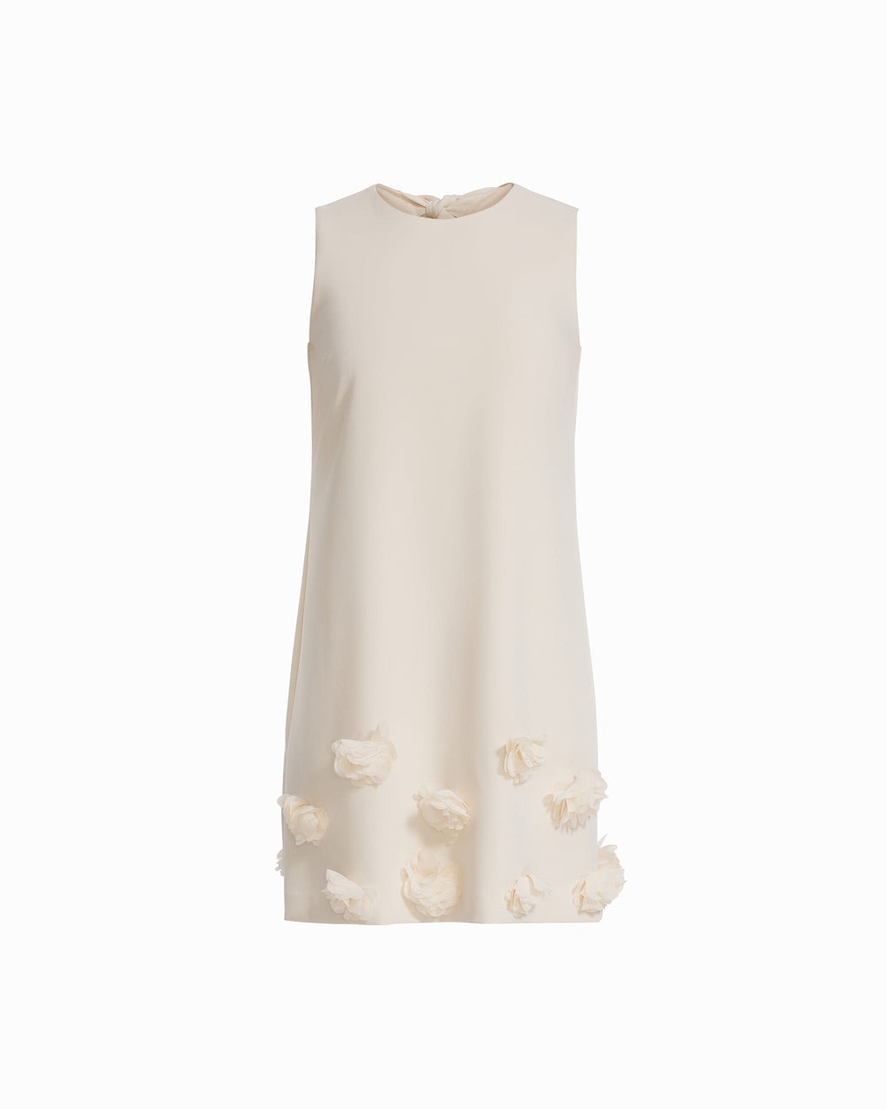 Sleeveless Shift Dress with Rosette - Anne Klein WHITE DOVE
