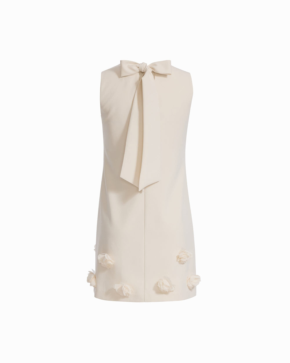 Sleeveless Shift Dress with Rosette - Anne Klein WHITE DOVE