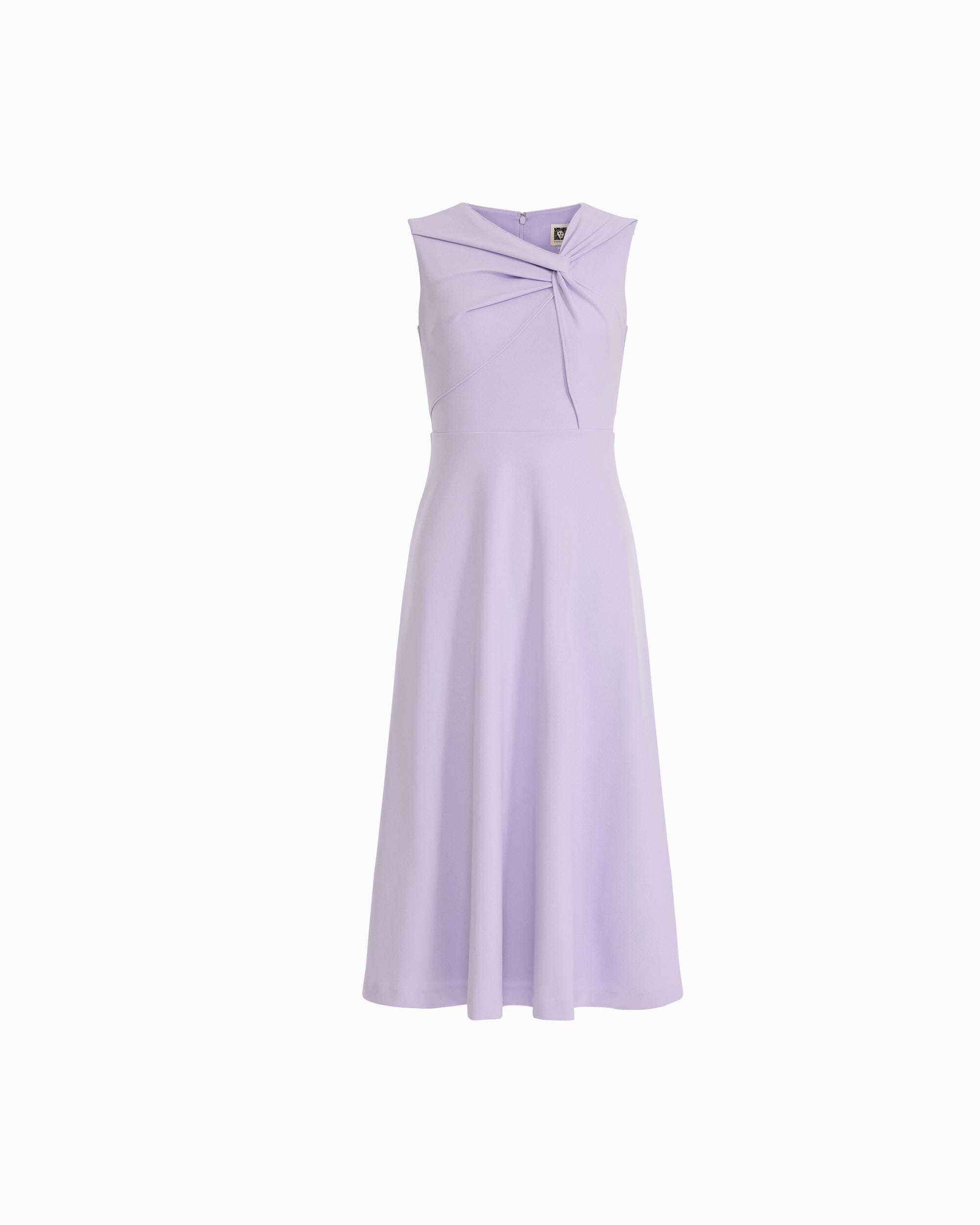 Twist Front A-line Midi Dress - Anne Klein PASTEL LILAC