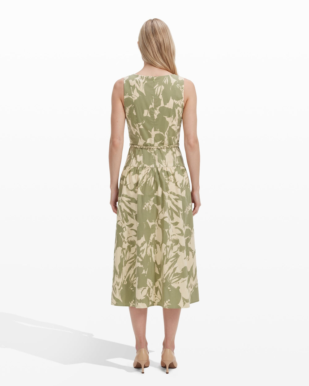 V-Neck Seam Detail Dress - Anne Klein COOL SAGE MULTI