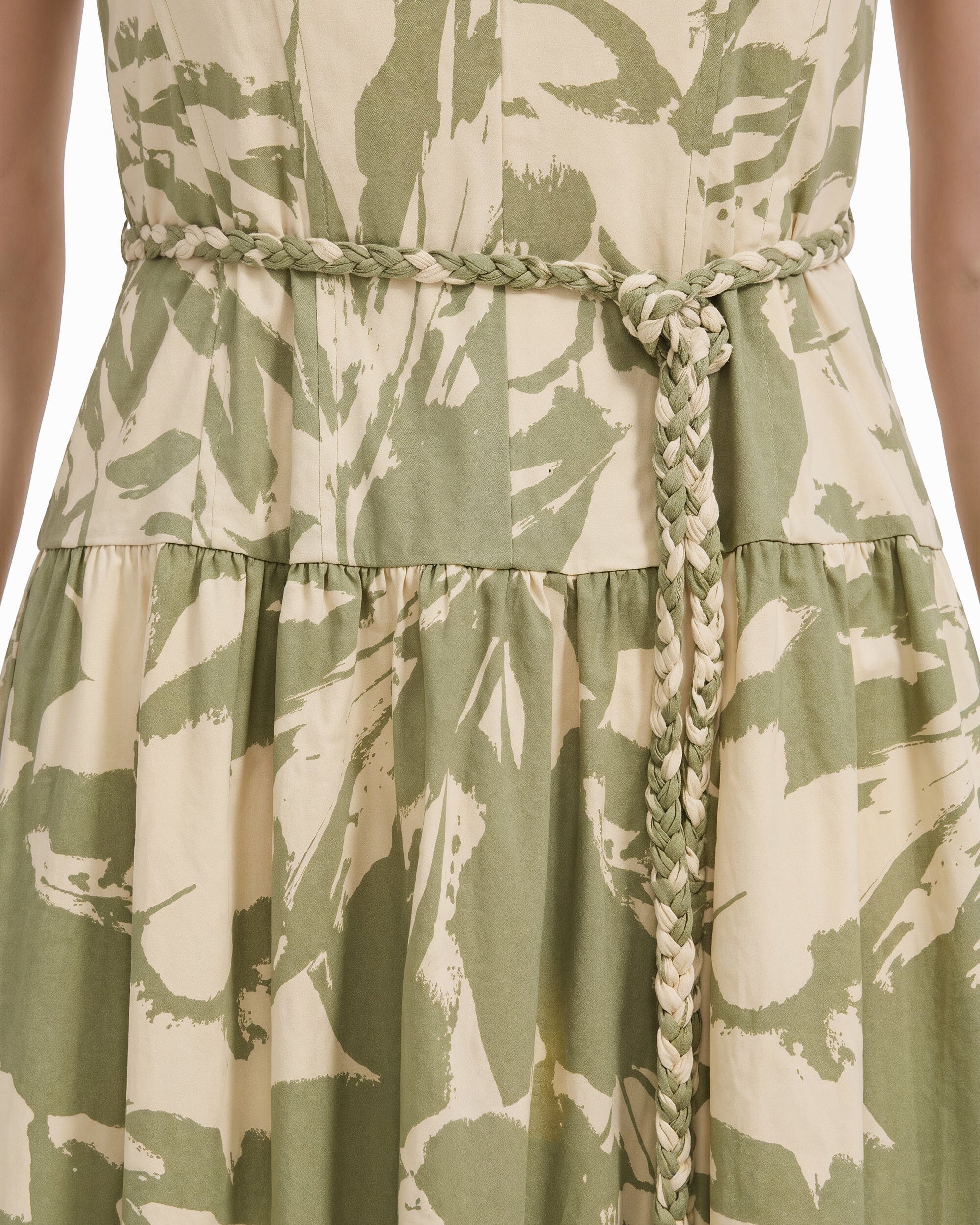 V-Neck Seam Detail Dress - Anne Klein COOL SAGE MULTI