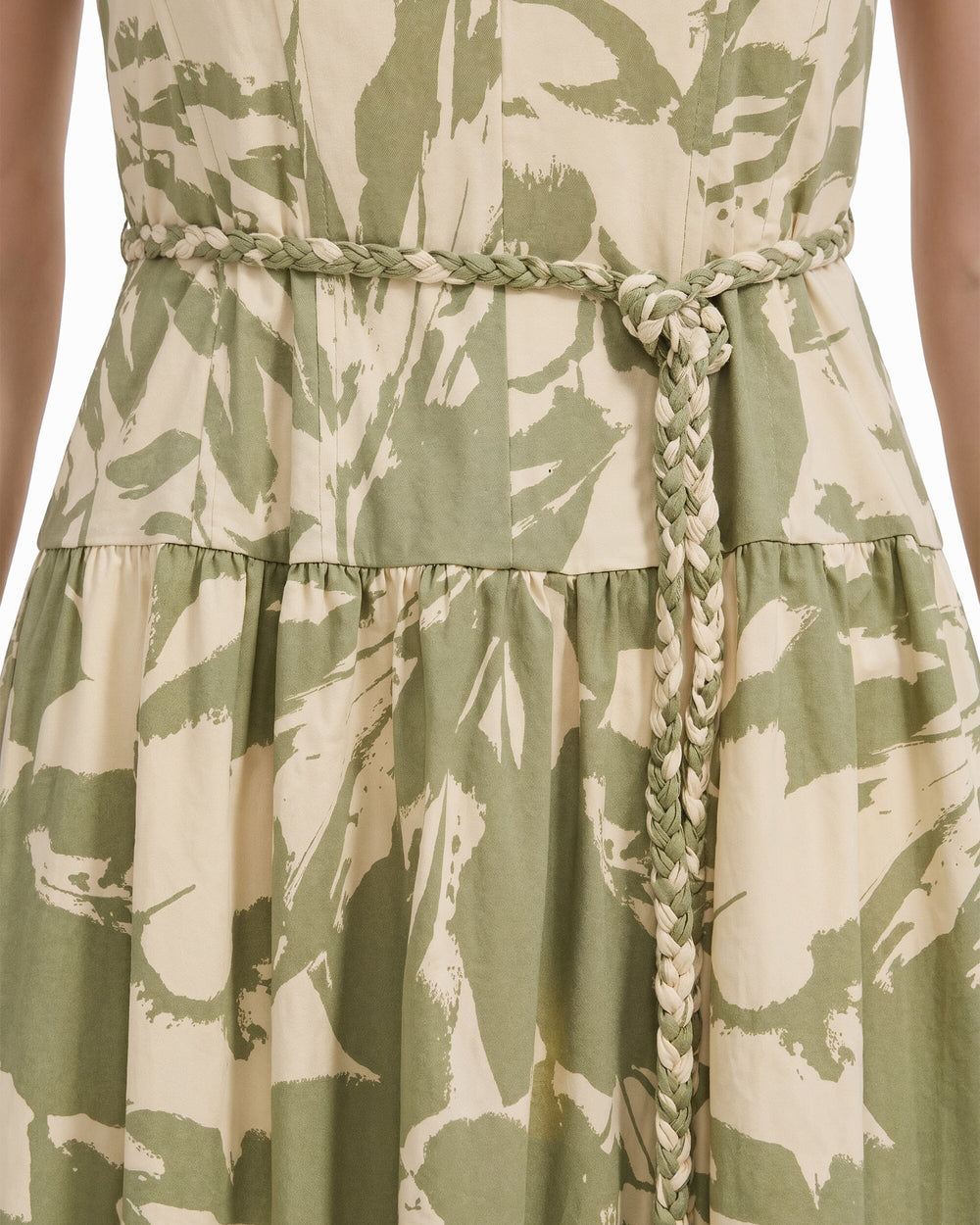 V-Neck Seam Detail Dress - Anne Klein COOL SAGE MULTI