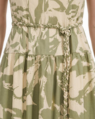 V-Neck Seam Detail Dress - Anne Klein COOL SAGE MULTI