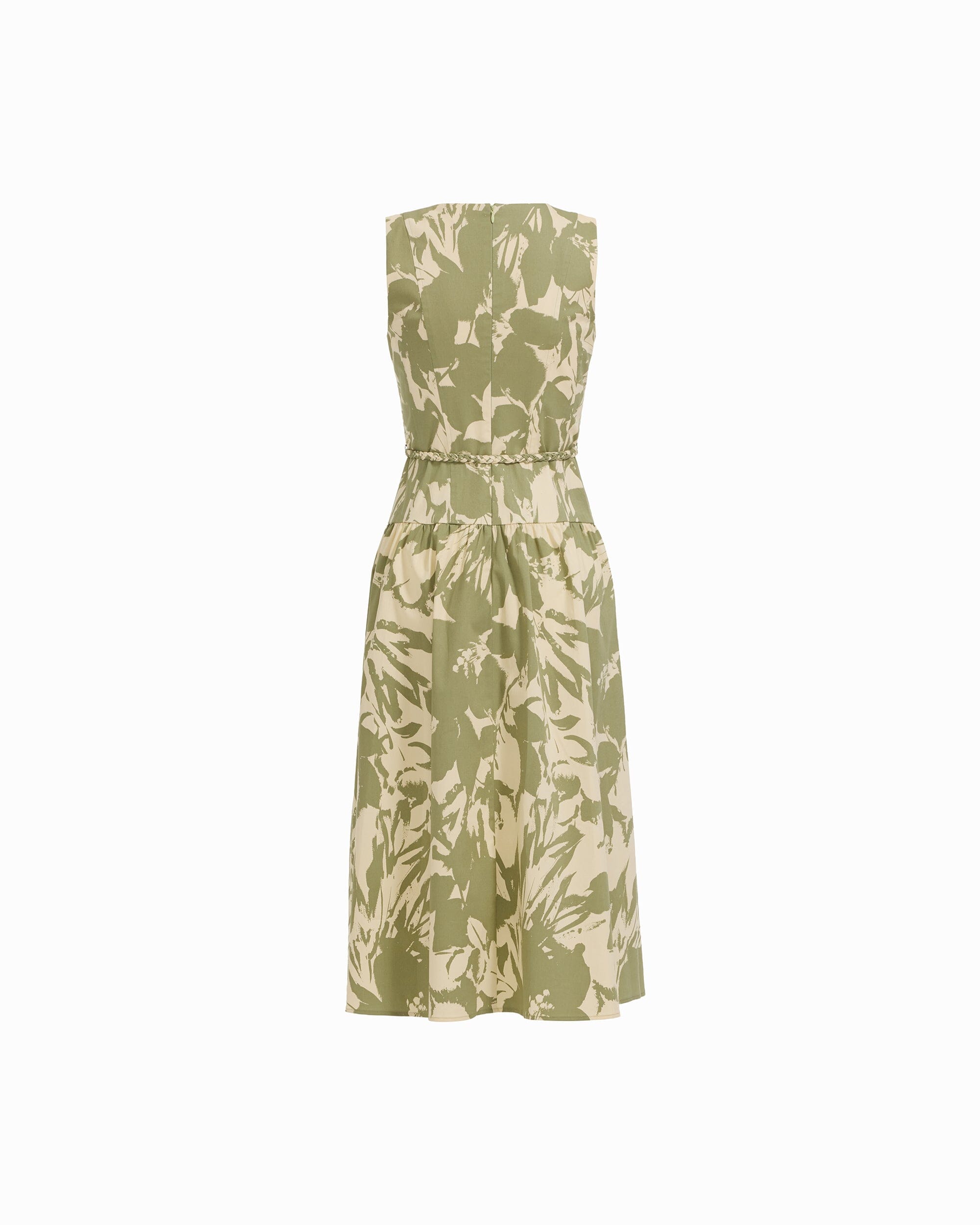V-Neck Seam Detail Dress - Anne Klein COOL SAGE MULTI