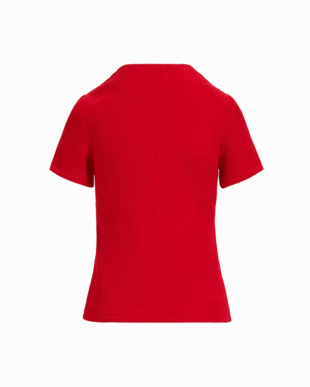 Short Sleeve V-Neck Knit Top in BEGONIA RED - Anne Klein BEGONIA RED