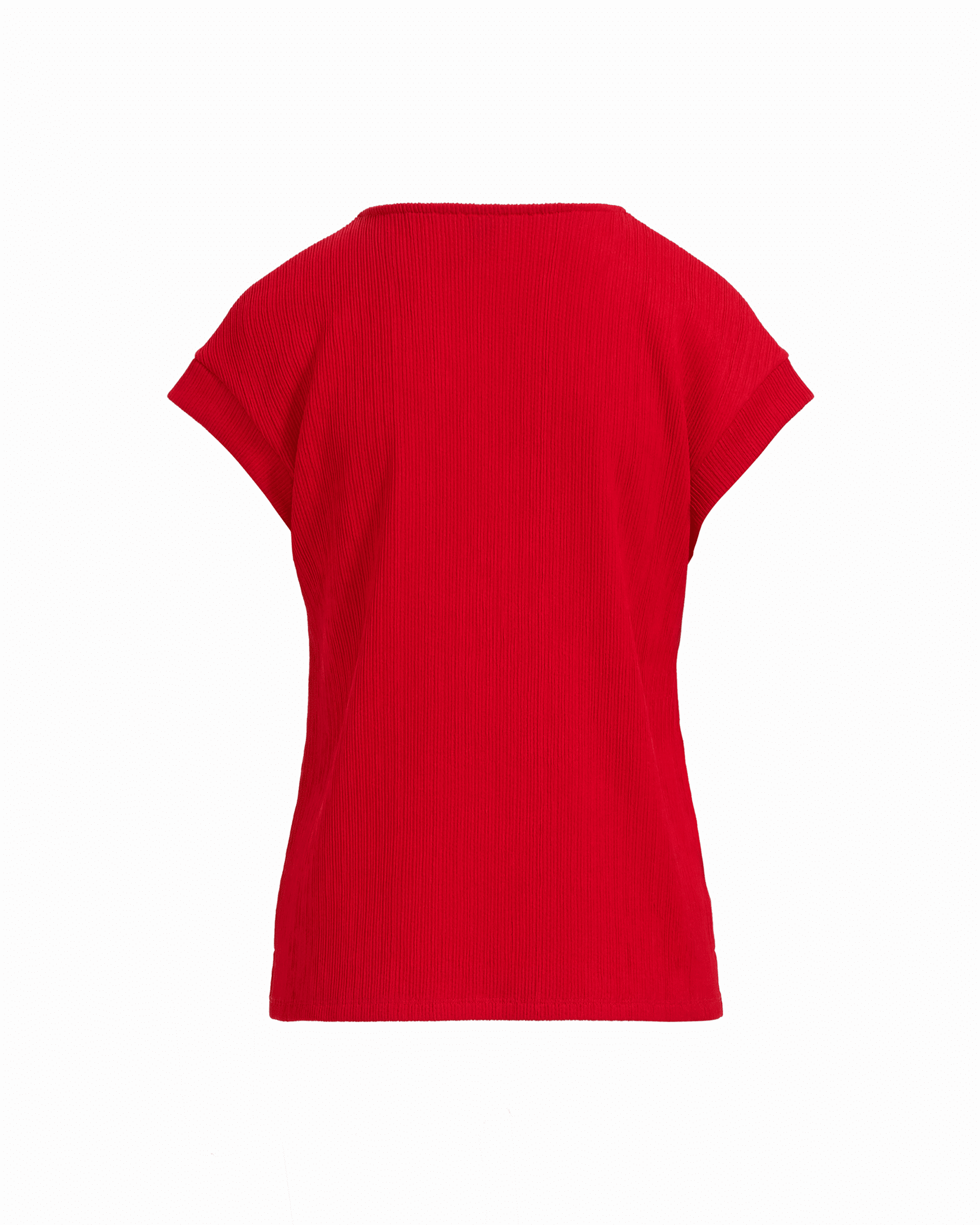 Extended Shoulder V-Neck Knit Top - Anne Klein BEGONIA RED