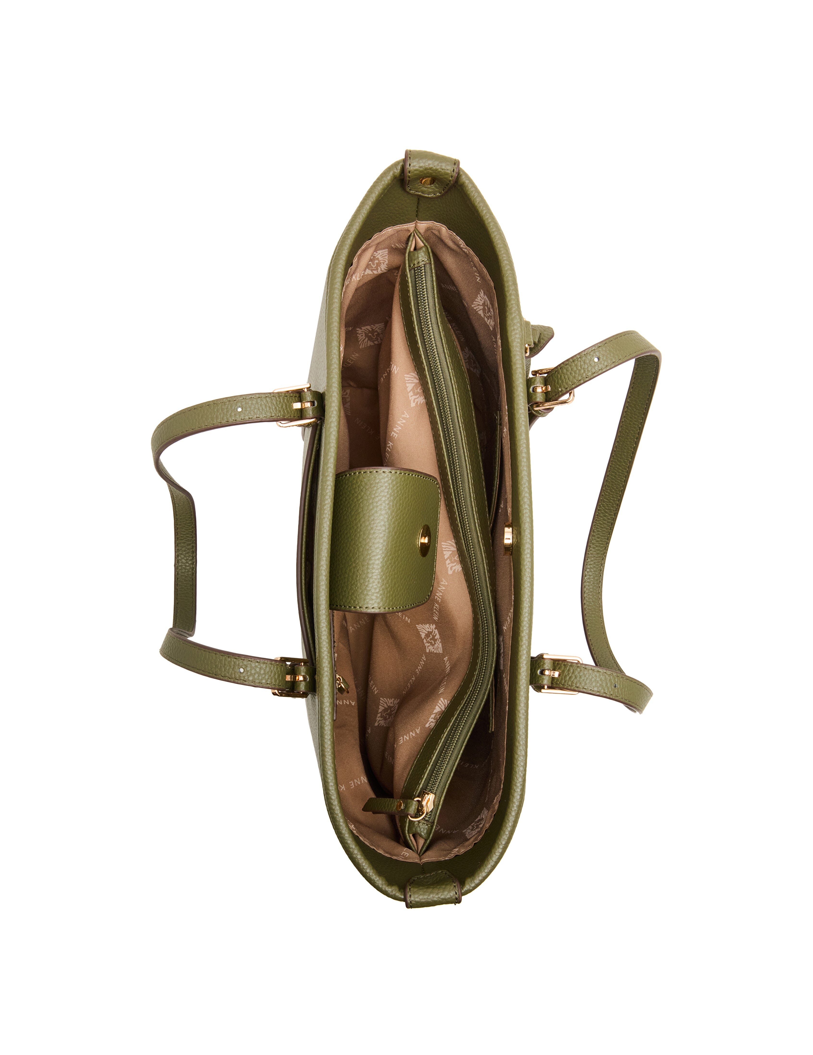 Carry All Tote in Safari Green - Anne Klein Safari Green