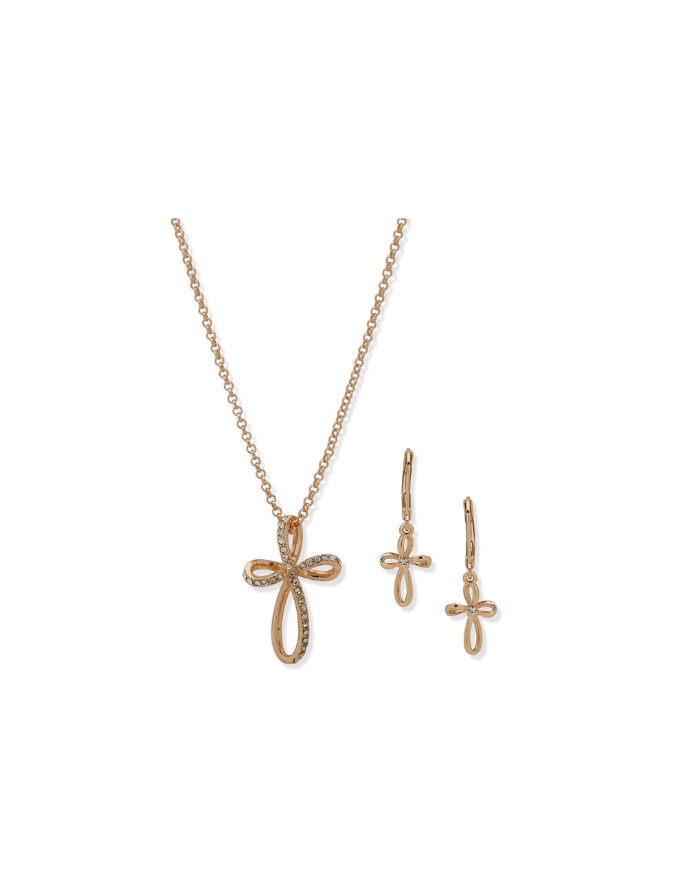 Se Nk/Er Infinity Cross Pndt-Gld/Cry - Anne Klein