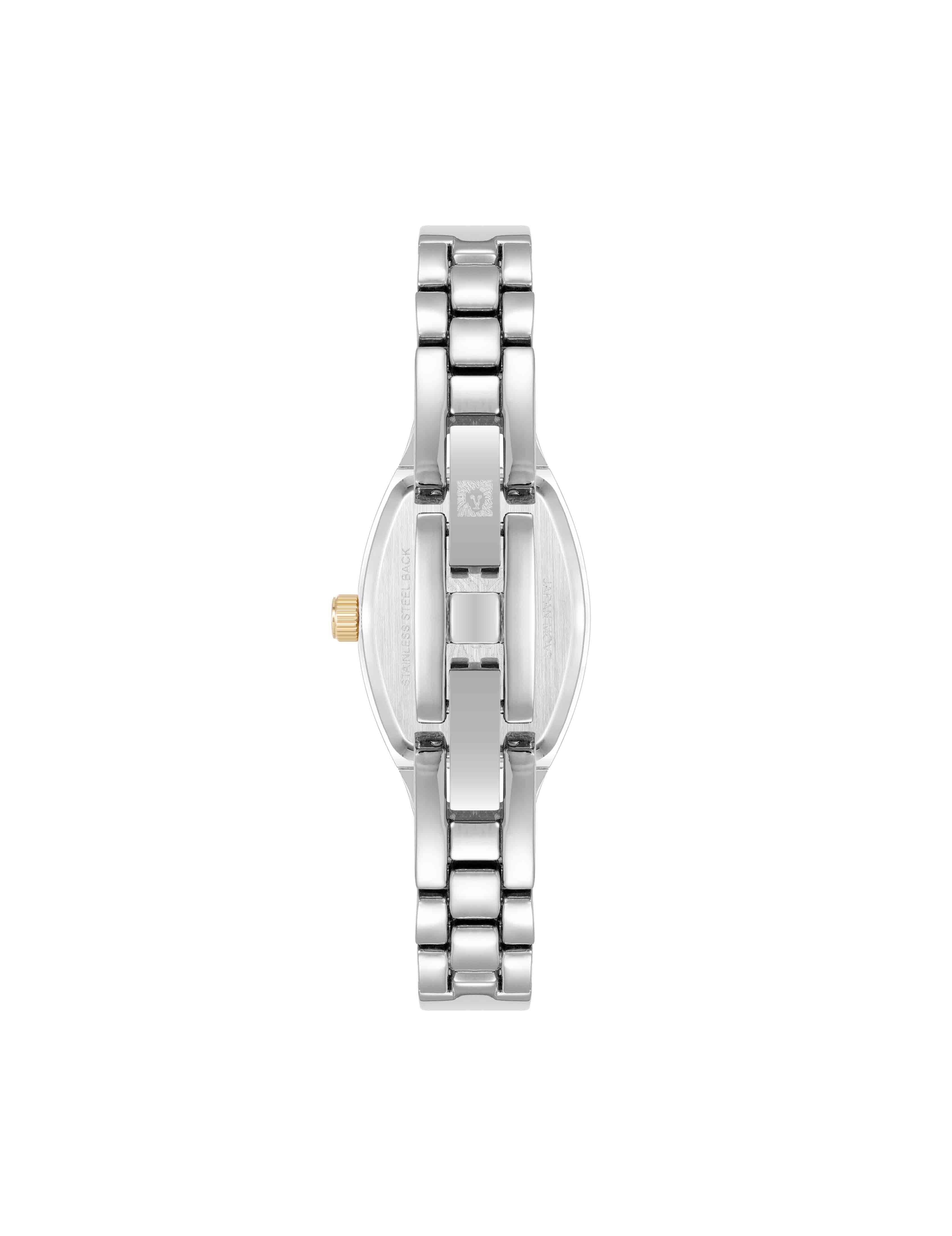 Cushion Case Bangle Watch with Diamond Accent - Anne Klein Silver-Tone/Gold-Tone