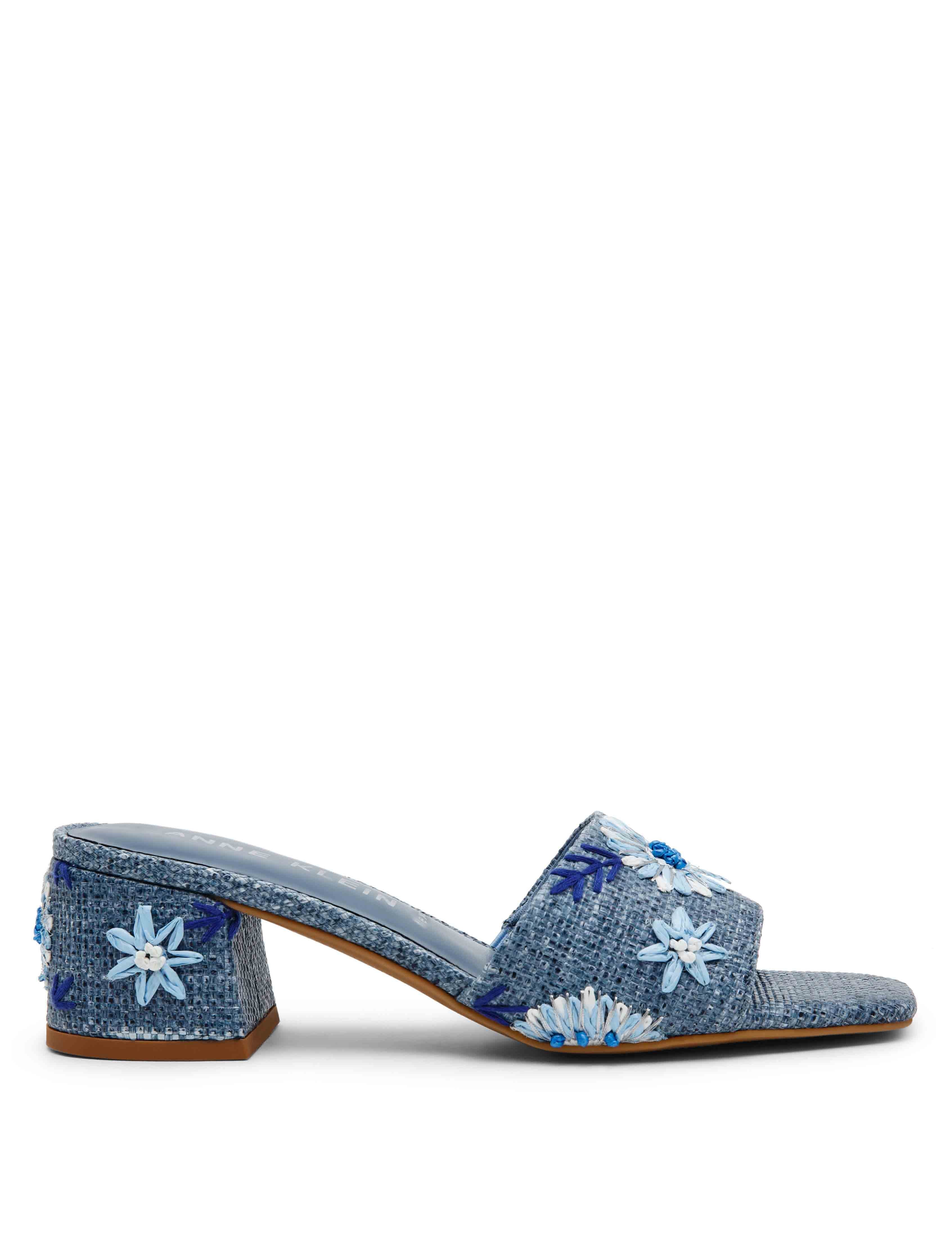 Dolls Sandal - Anne Klein Blue Raffia