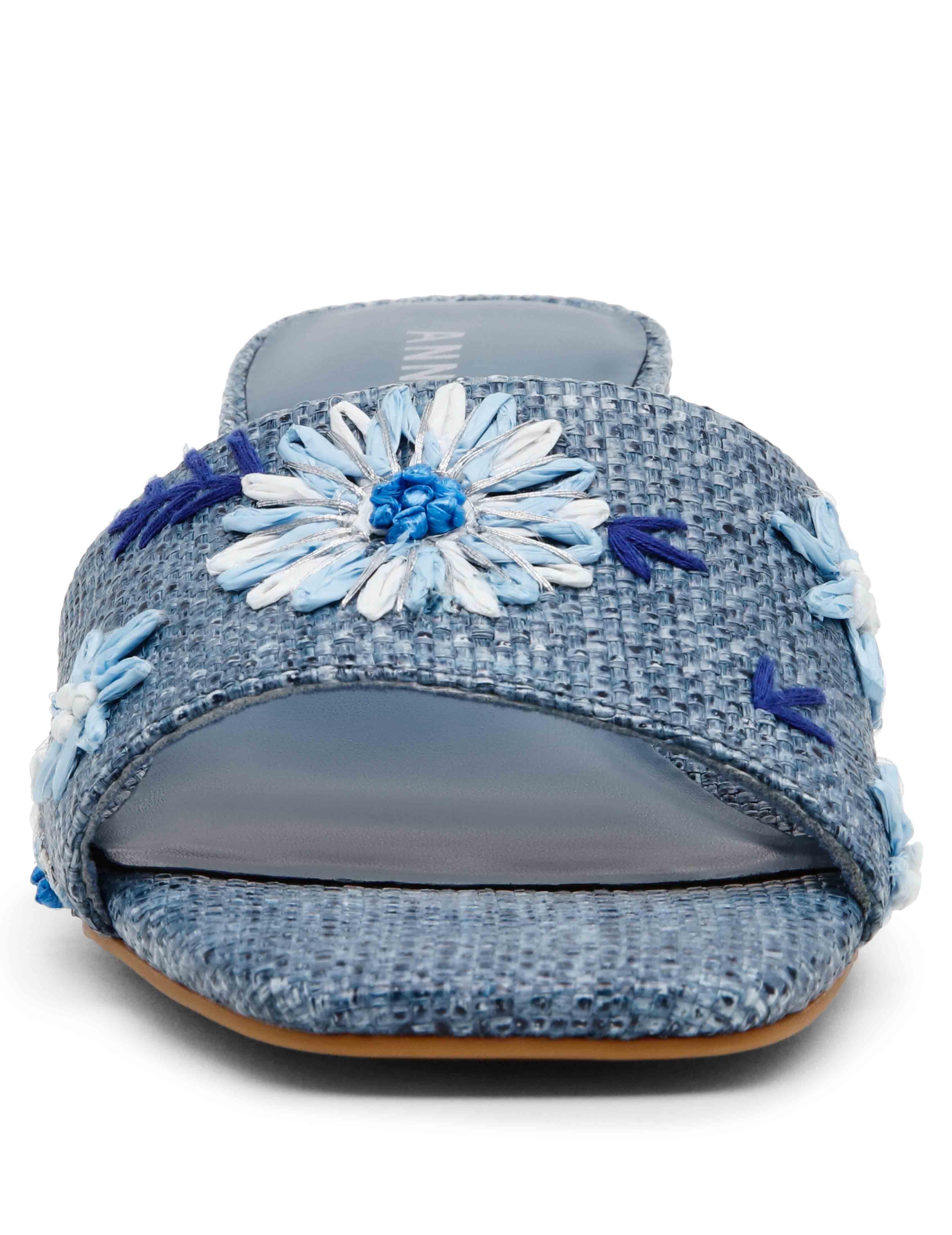 Dolls Sandal - Anne Klein Blue Raffia
