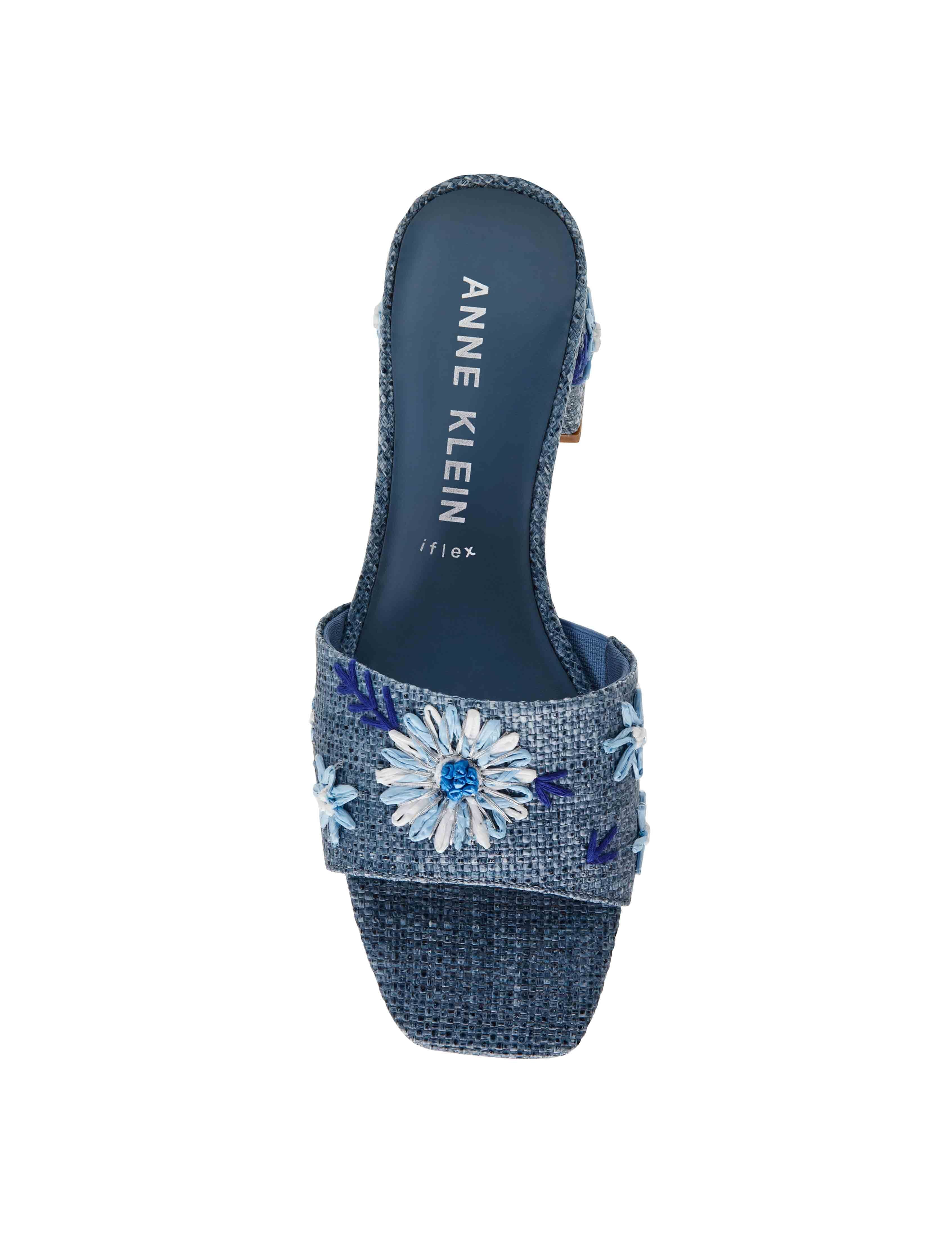 Dolls Sandal - Anne Klein Blue Raffia