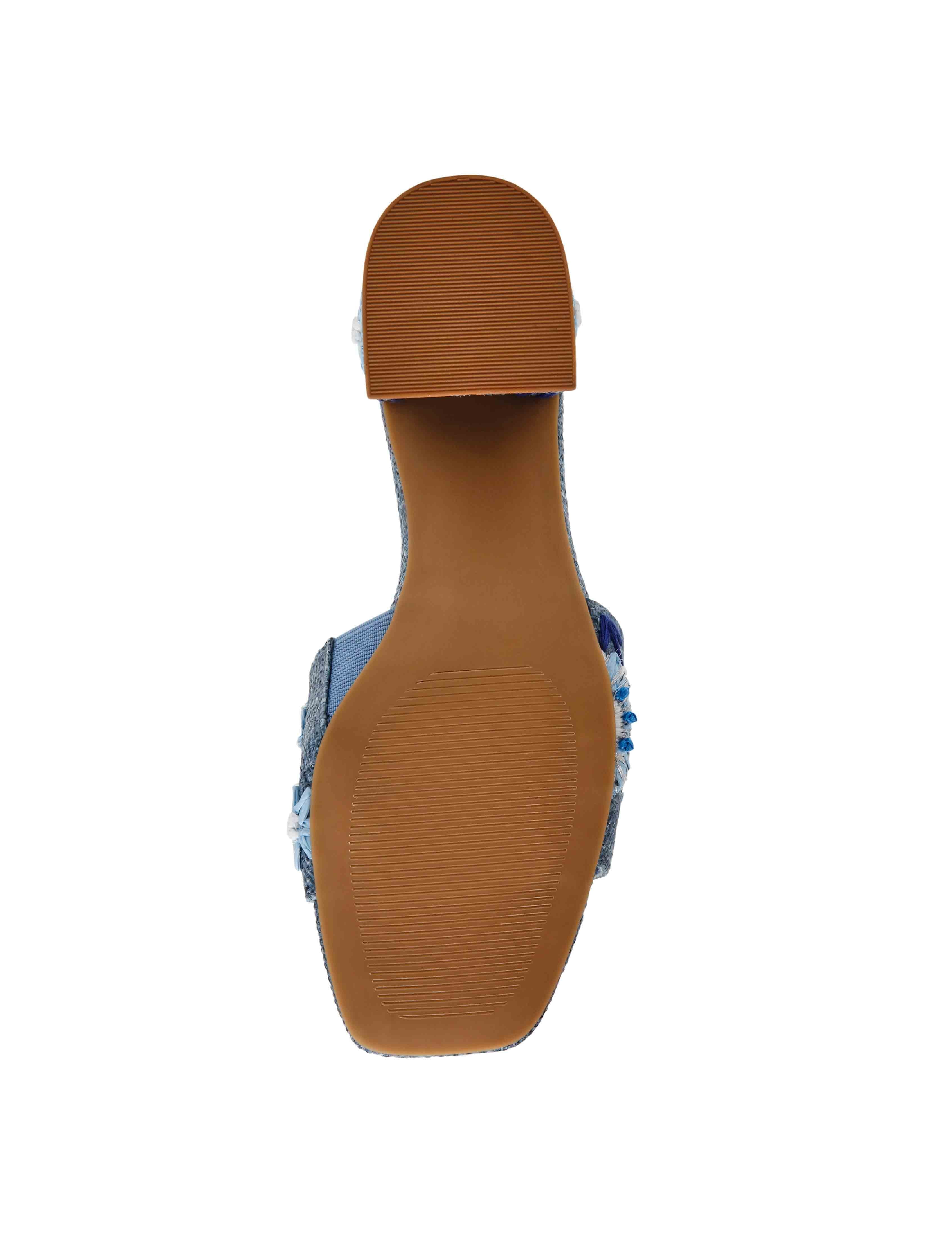 Dolls Sandal - Anne Klein Blue Raffia