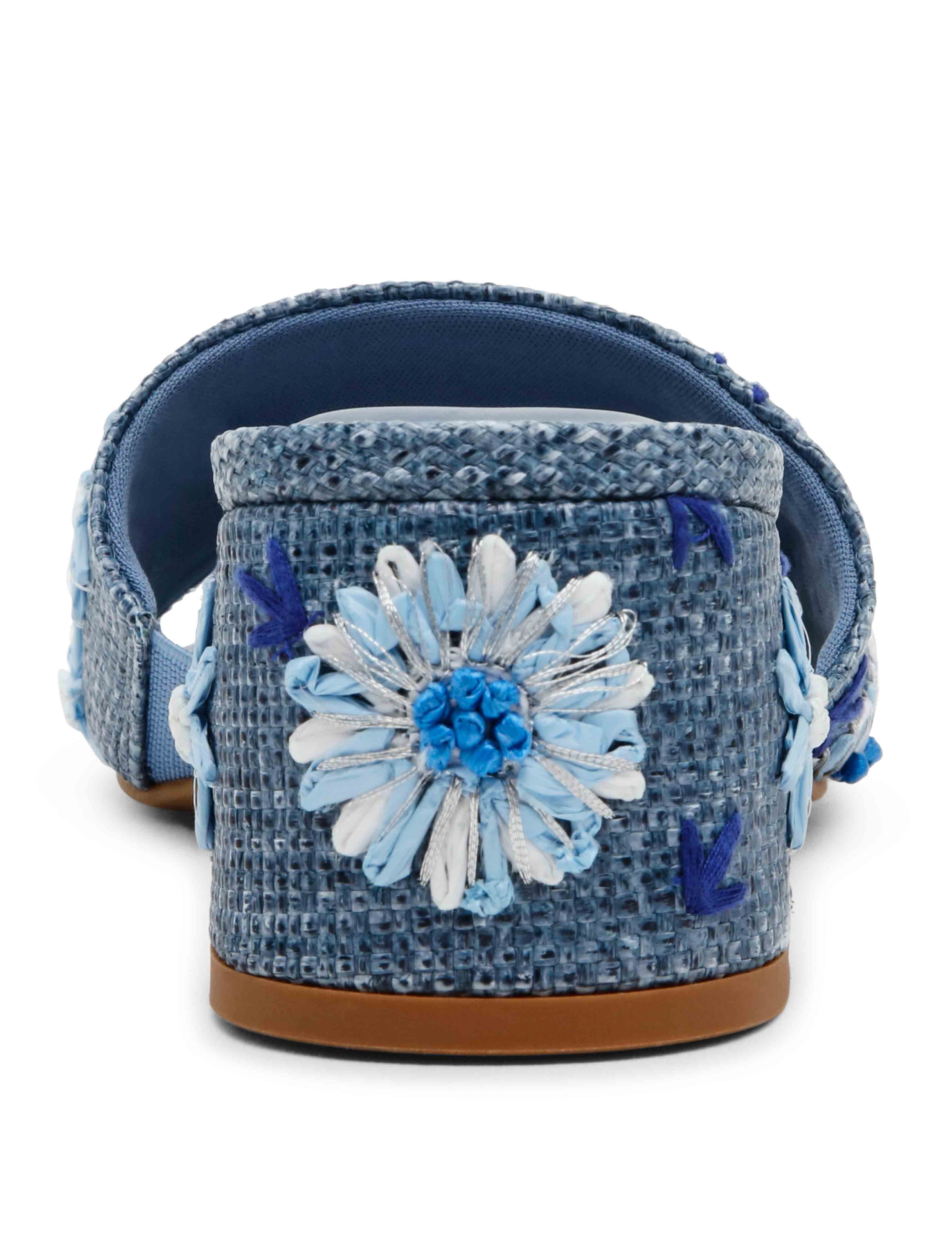 Dolls Sandal - Anne Klein Blue Raffia