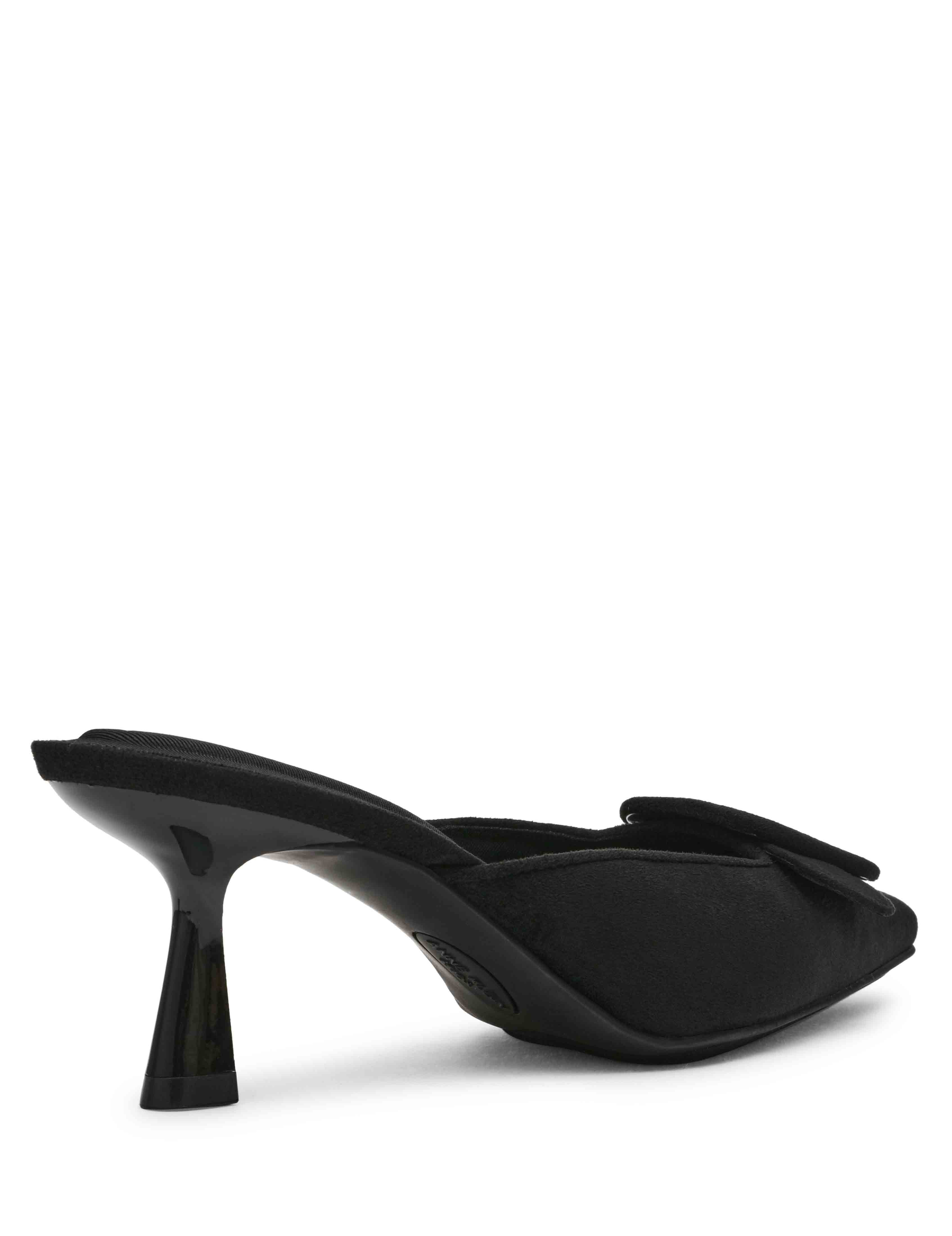 Cassia Mule - Anne Klein Blk Micro Suede