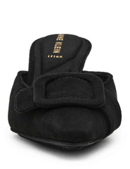 Cassia Mule - Anne Klein Blk Micro Suede