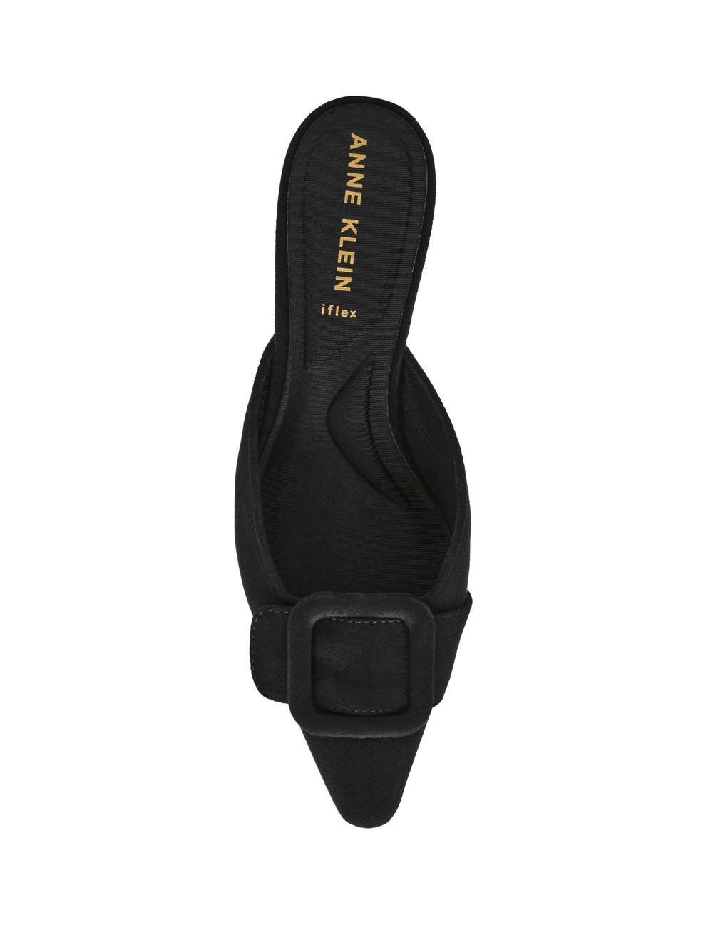 Cassia Mule - Anne Klein Blk Micro Suede