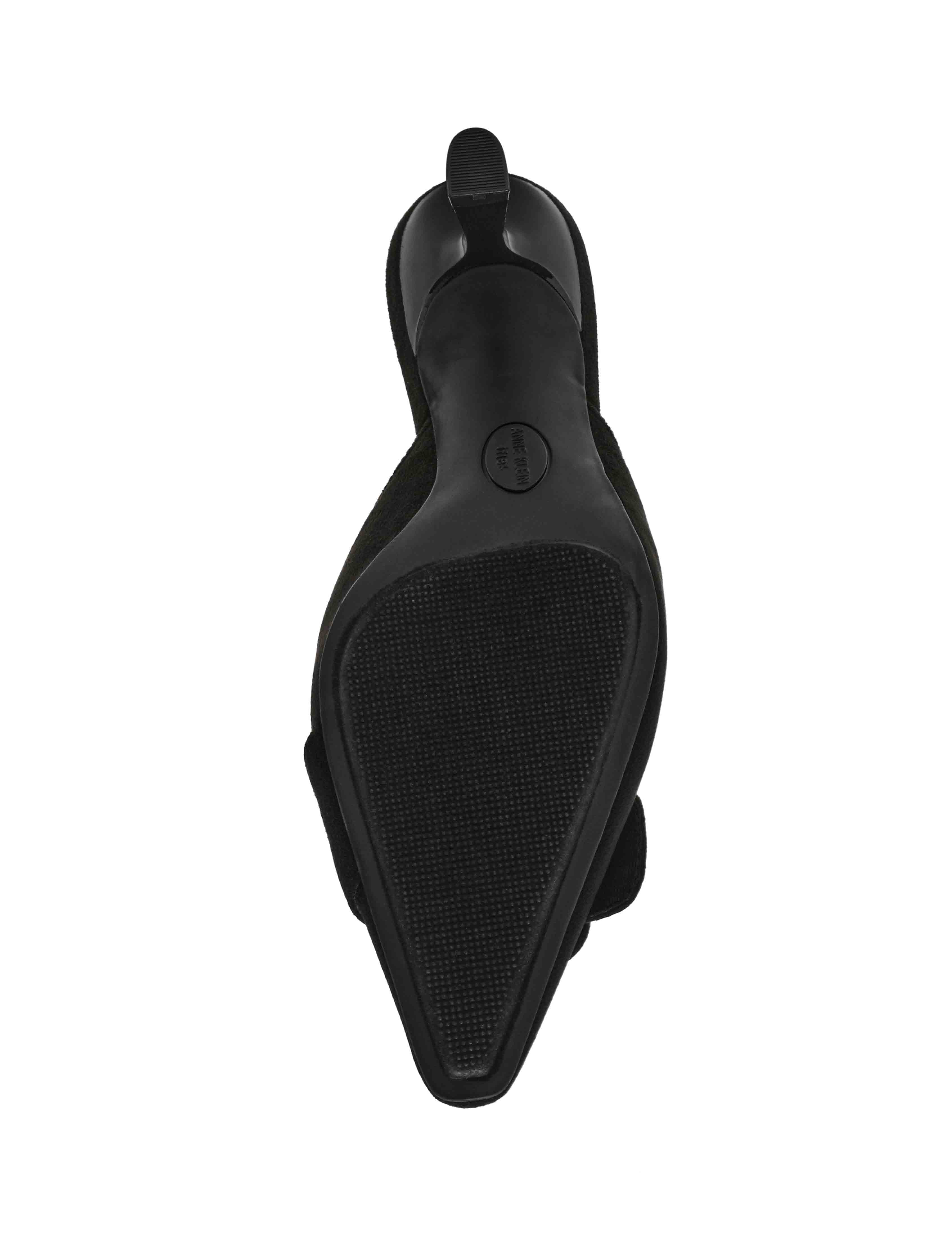 Cassia Mule - Anne Klein Blk Micro Suede