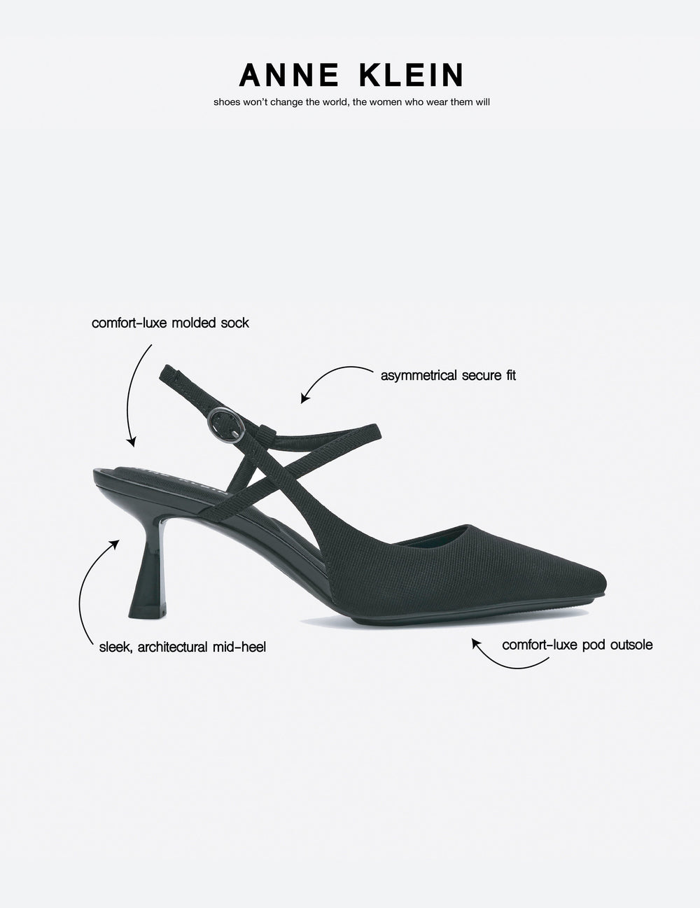 Cosmo Pump Slingback Heel - Anne Klein Almond