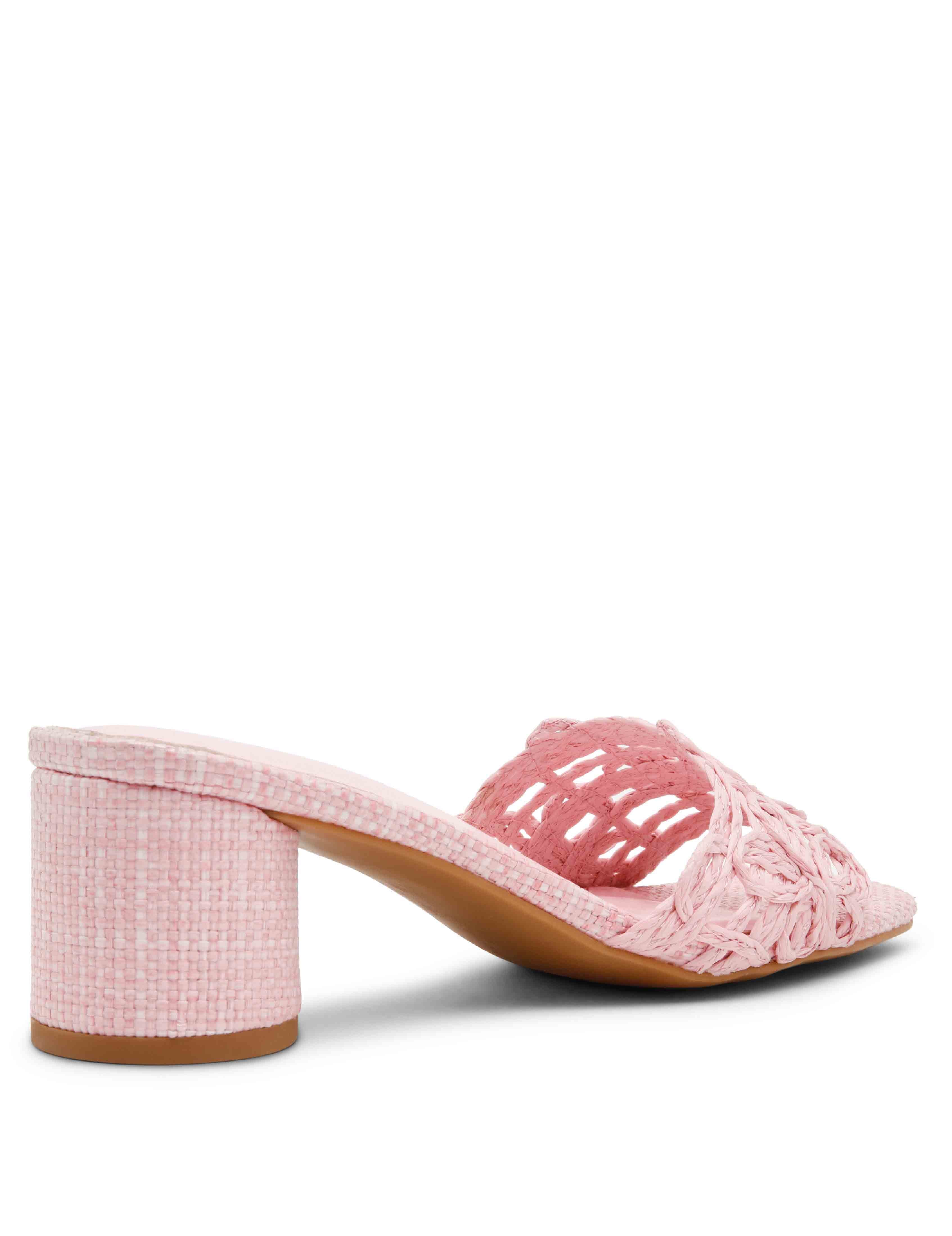 Flores Block Heel - Anne Klein Pink Raffia