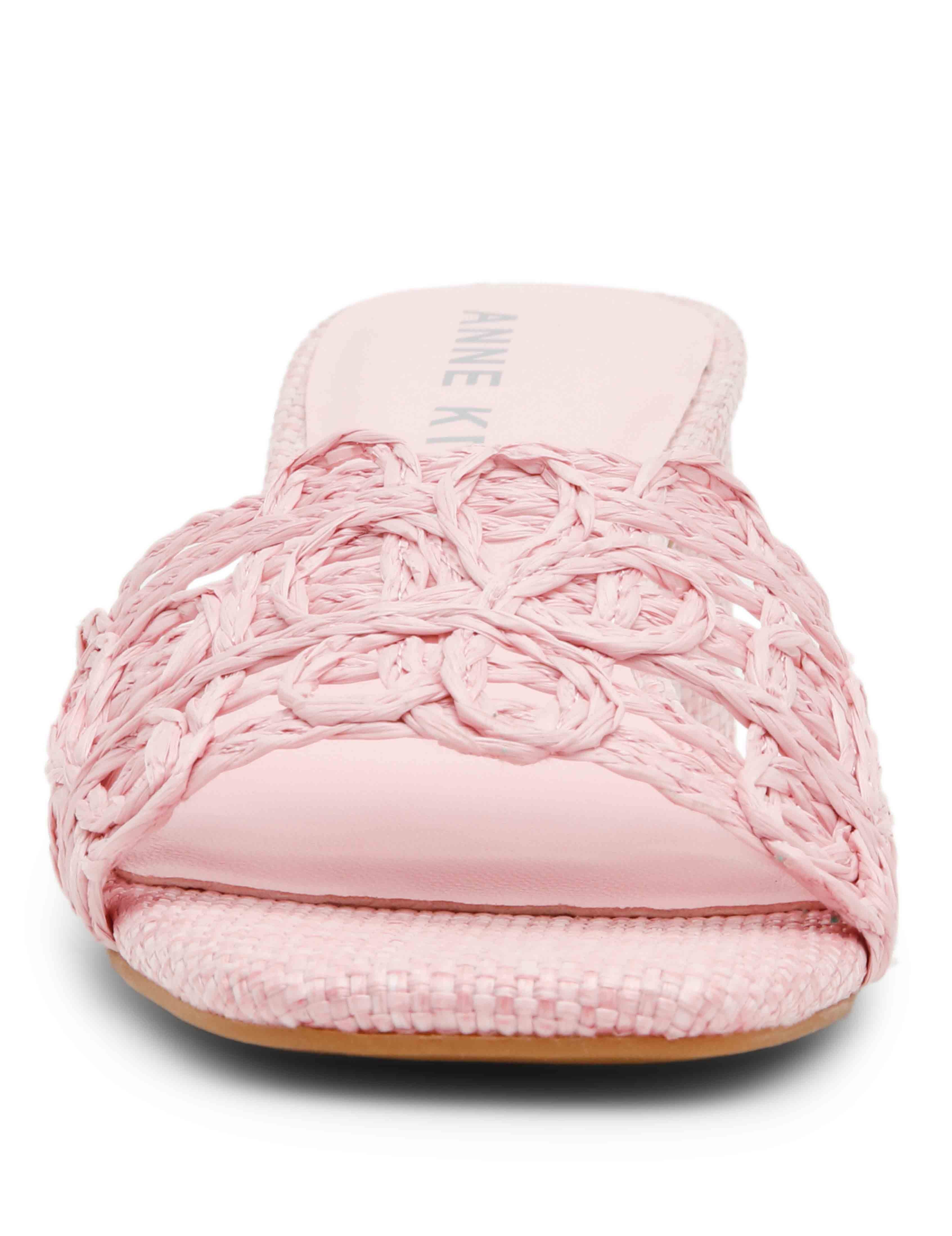 Flores Block Heel - Anne Klein Pink Raffia