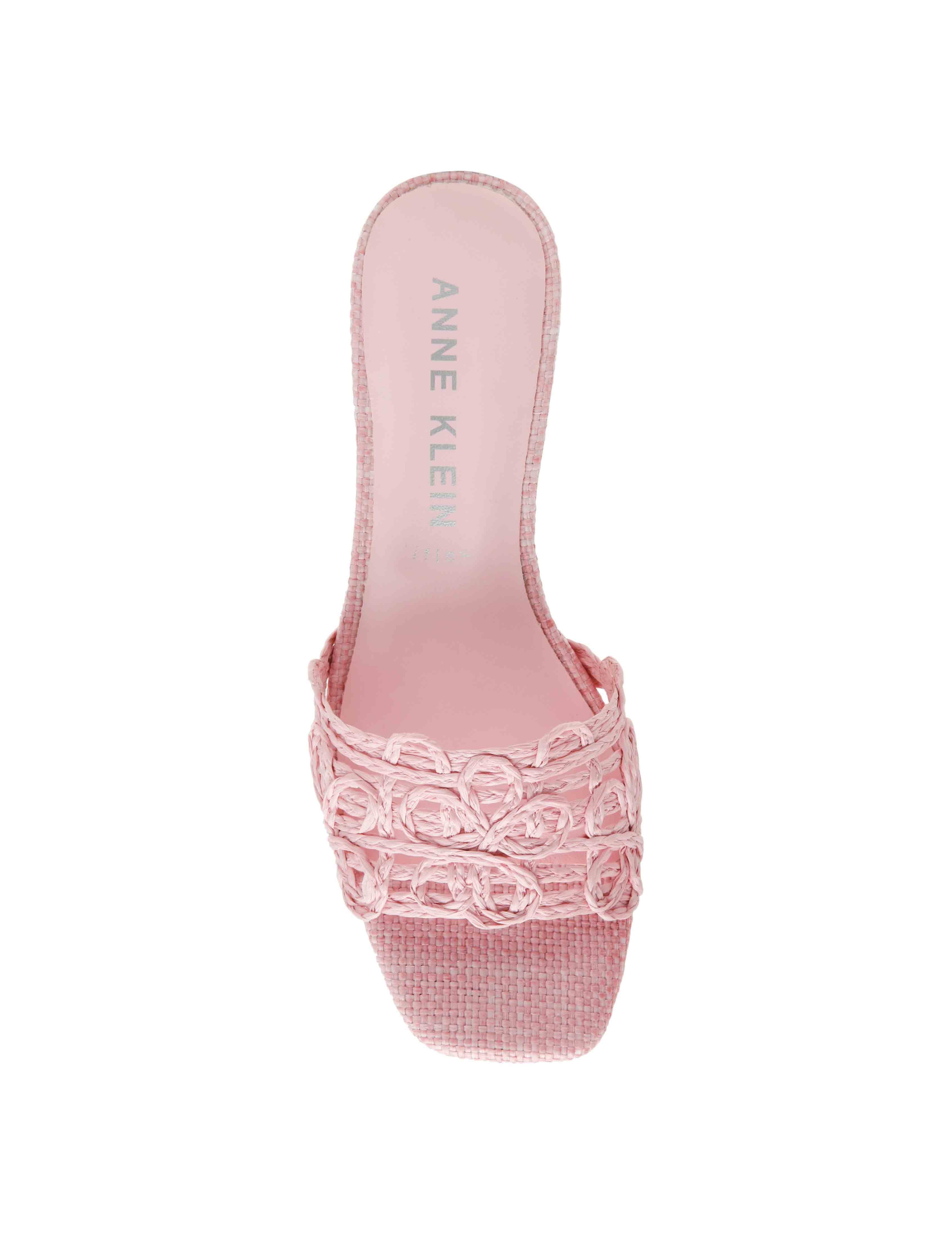 Flores Block Heel - Anne Klein Pink Raffia