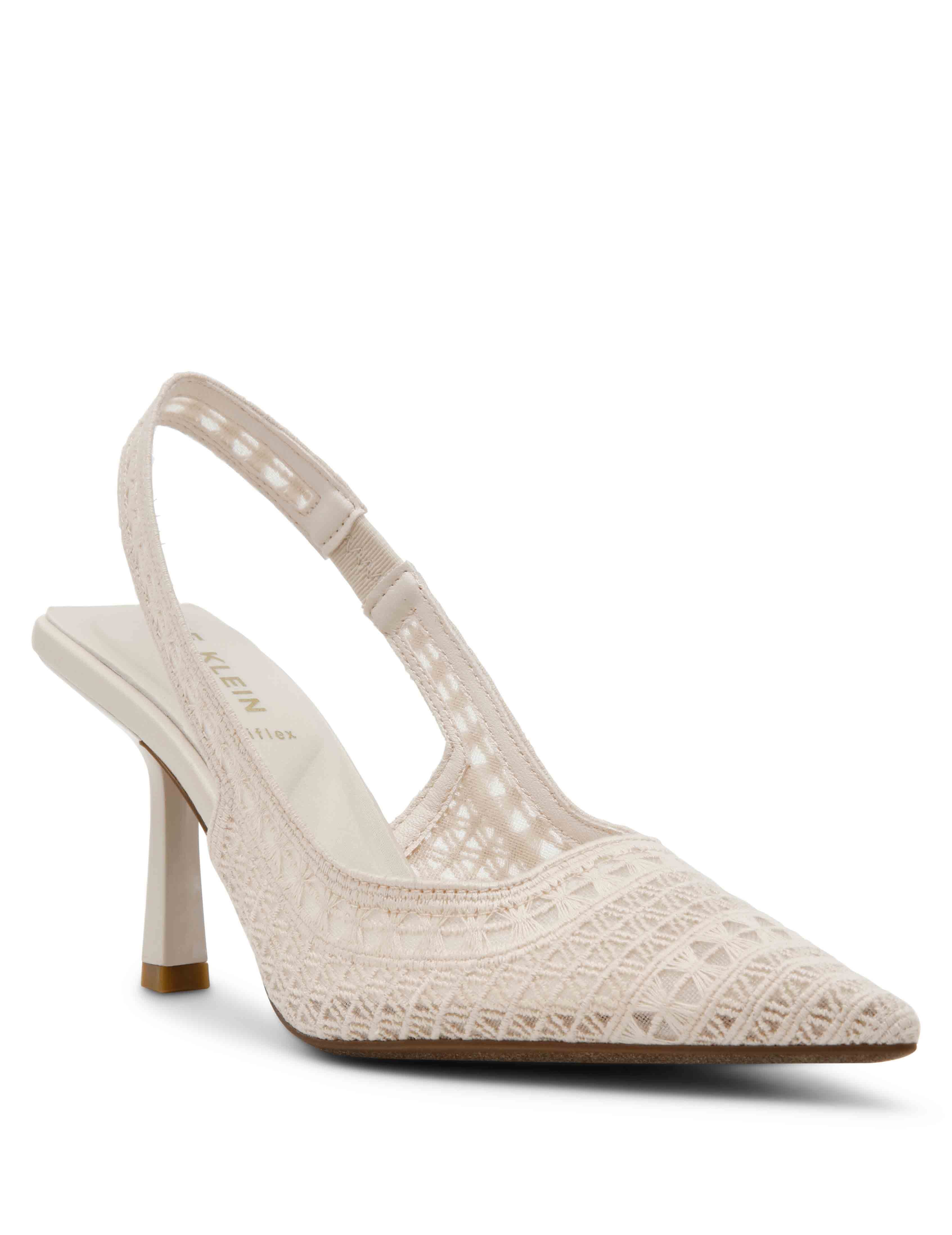 Ismeralda Slingback - Anne Klein Cream Crochet