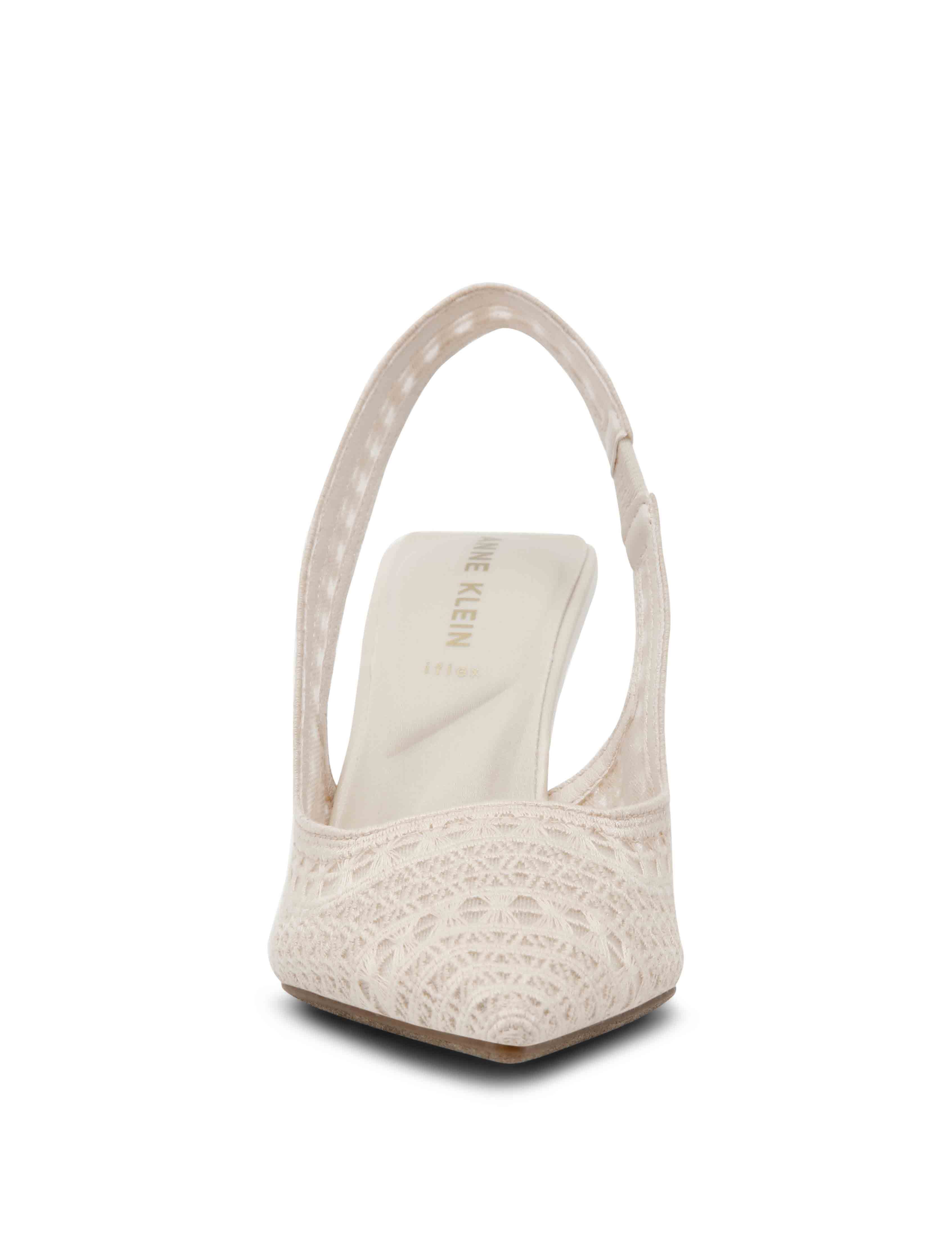Ismeralda Slingback - Anne Klein Cream Crochet
