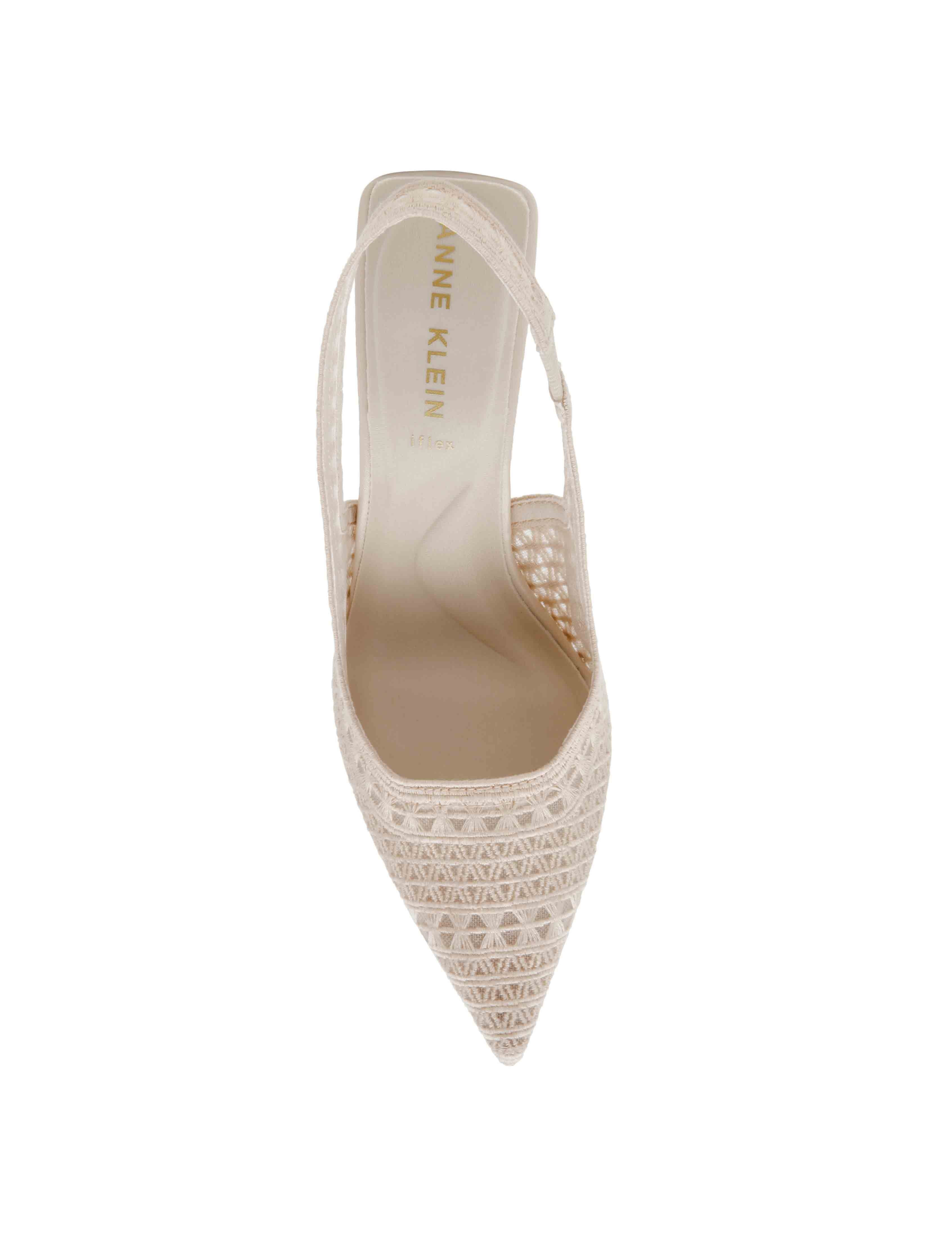 Ismeralda Slingback - Anne Klein Cream Crochet