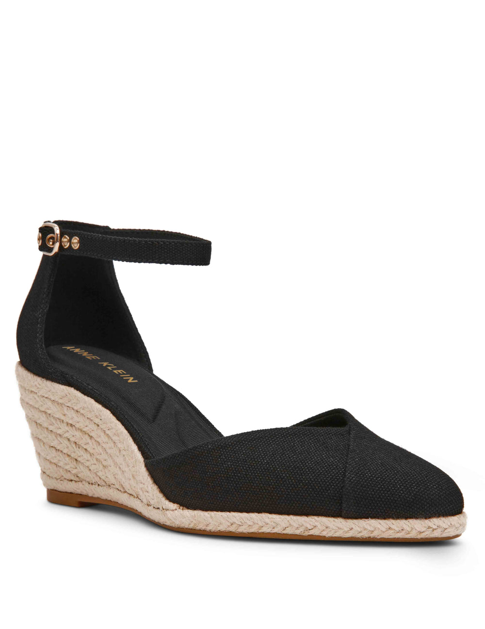 Wilmott Wedge - Anne Klein Black Canvas