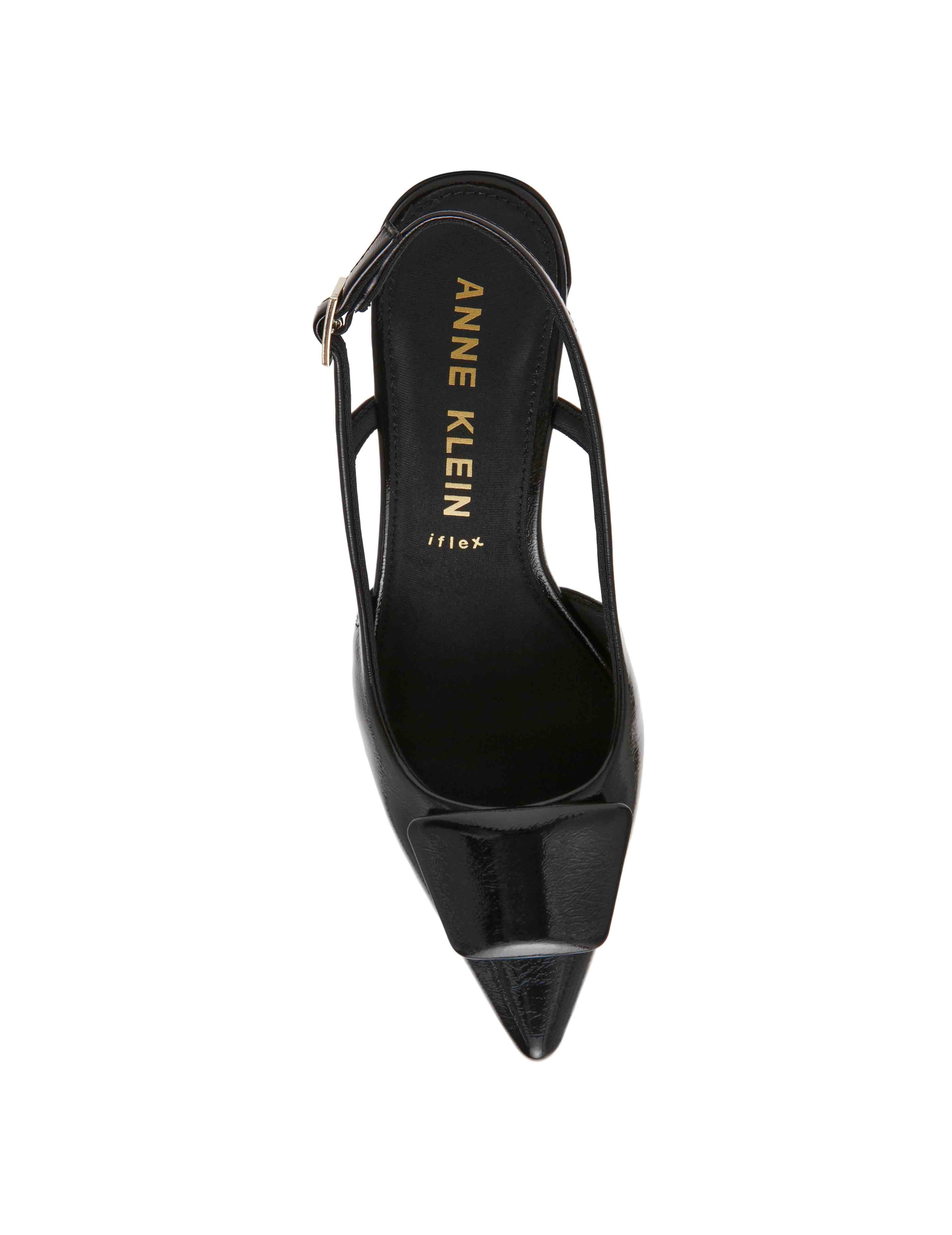 Renetta Slingback - Anne Klein Black Crinkle