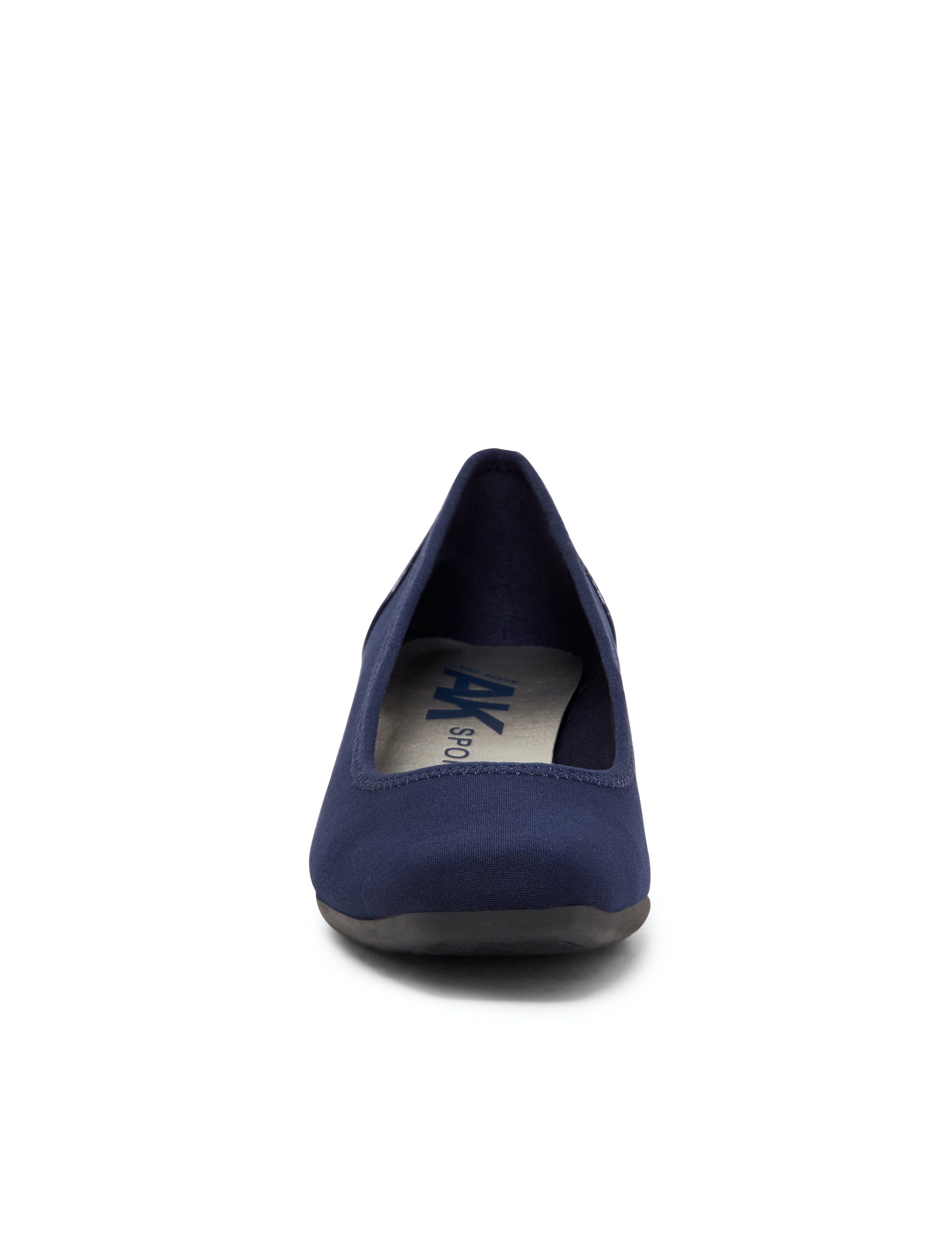 Wisher Wedges Navy - Anne Klein Navy Multi Fabric