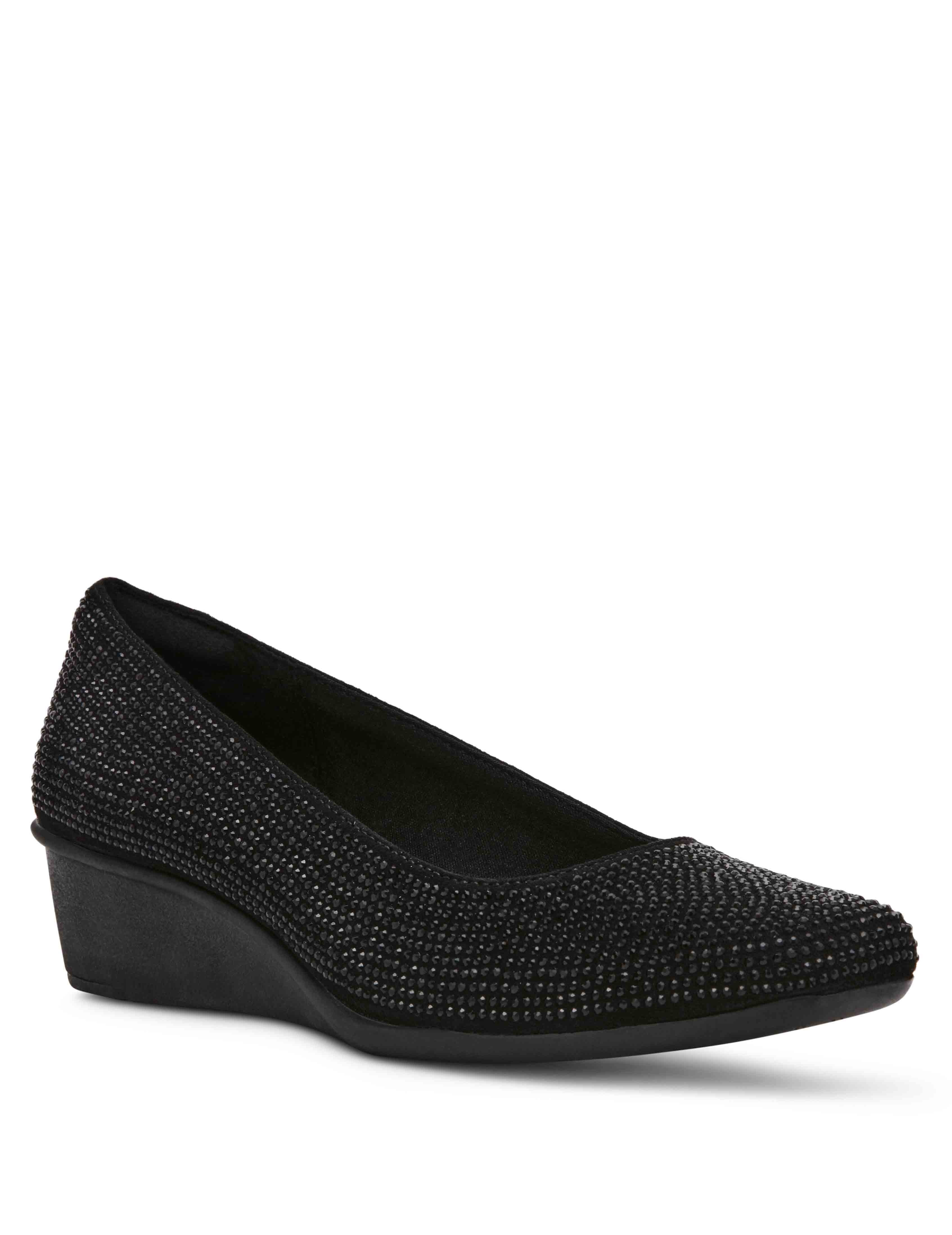 Wisher Crystal Wedge - Anne Klein Black Crystal
