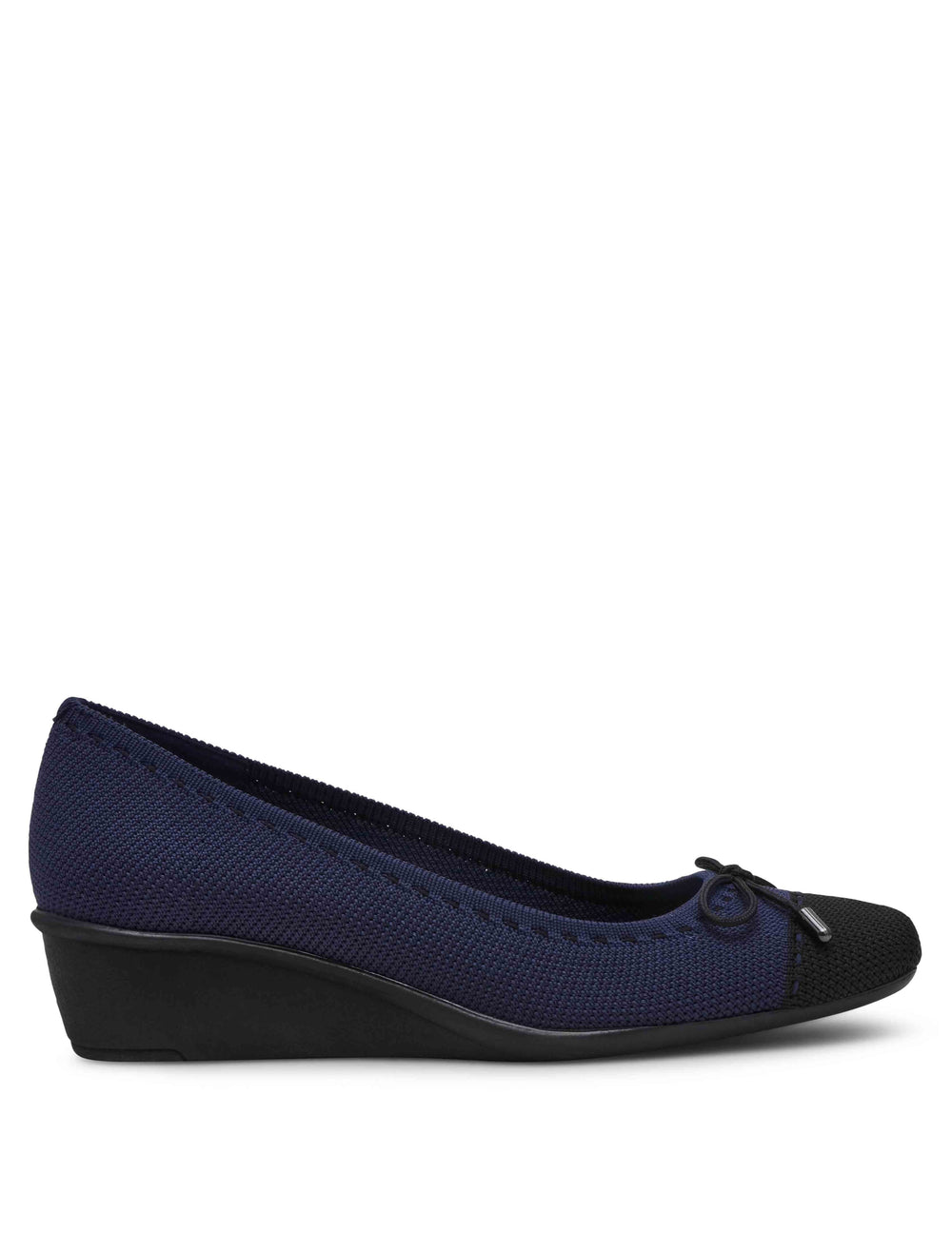 Wesson Wedge - Anne Klein Navy/Blk