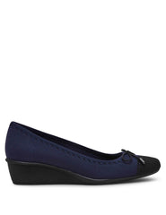 Wesson Wedge - Anne Klein Navy/Blk