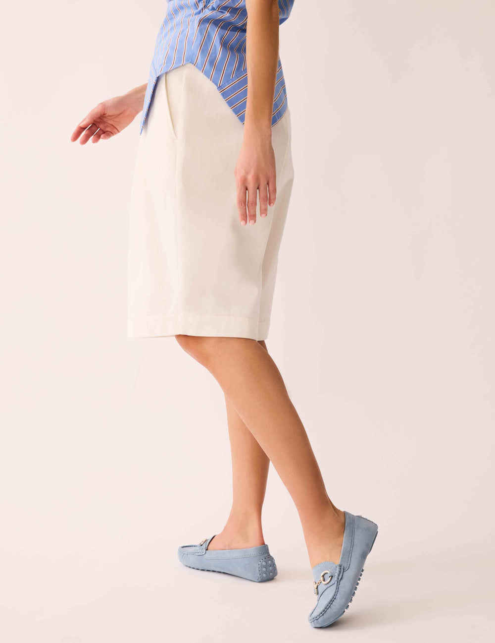 Chrystie Moccasin - Anne Klein Light Blue Denim