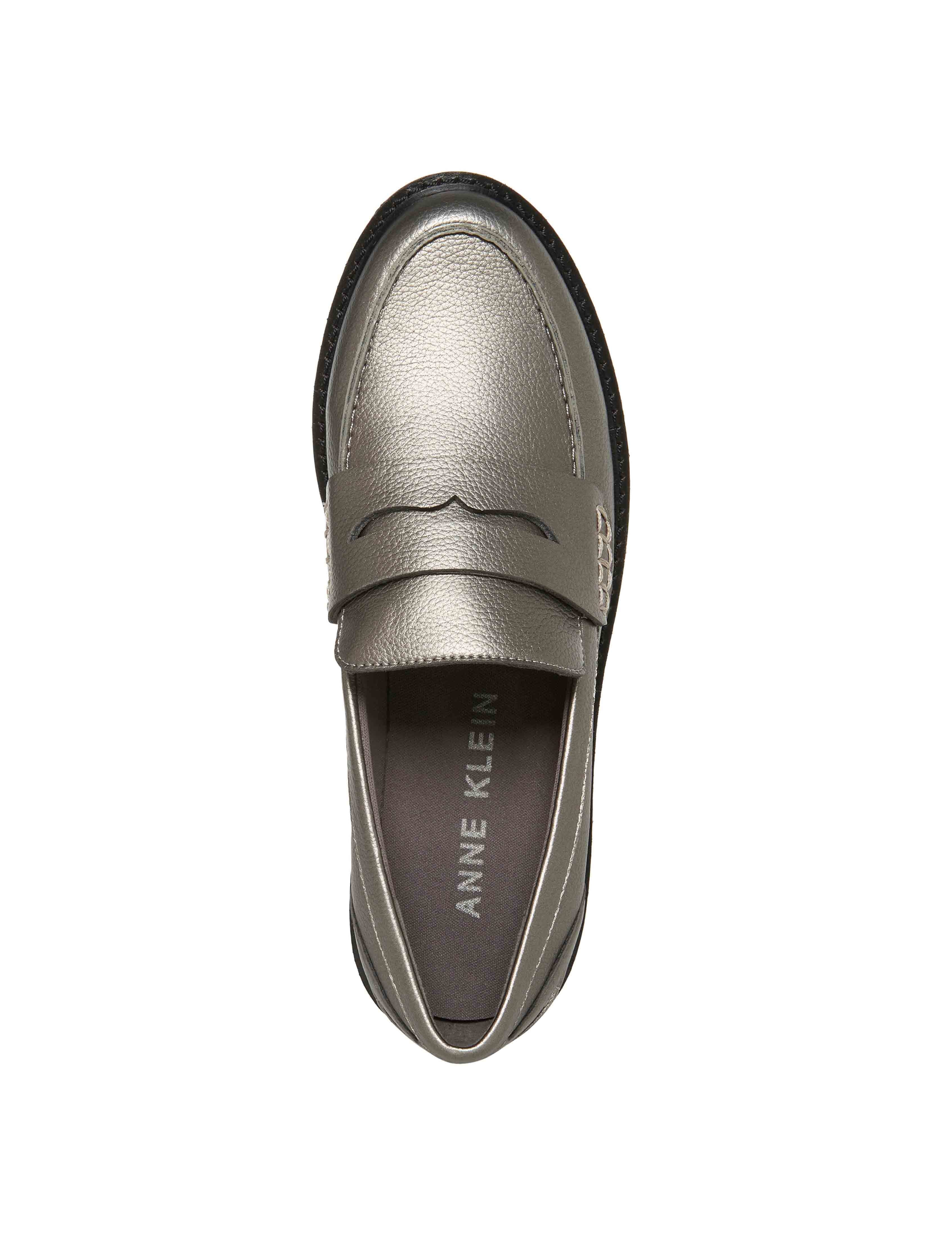 Emmylou Penny Loafer in Pewter - Anne Klein Pewter