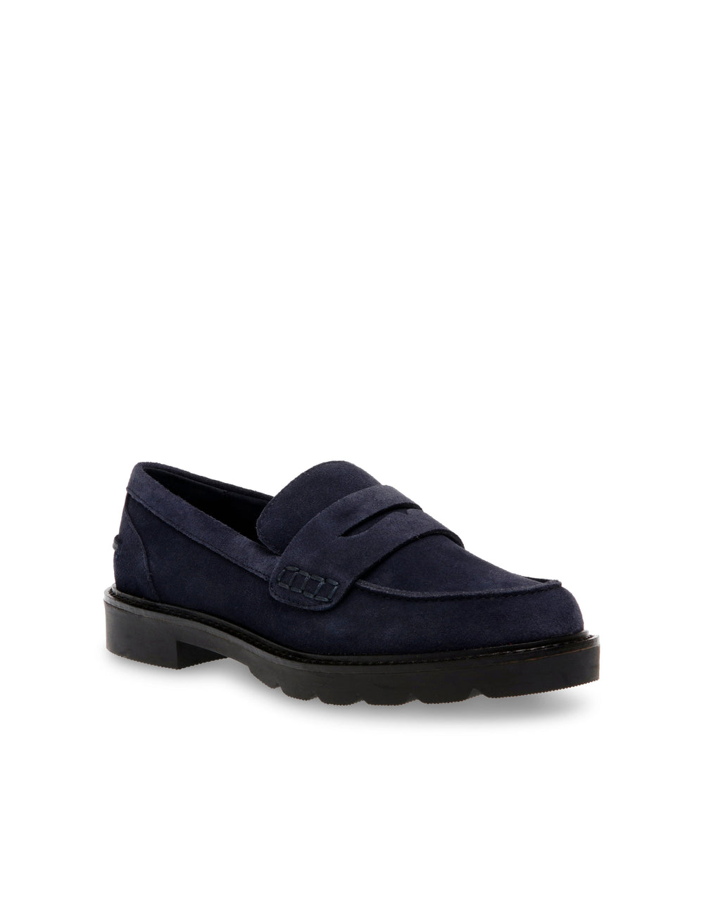 Emmylou Suede Loafer in Navy - Anne Klein Navy