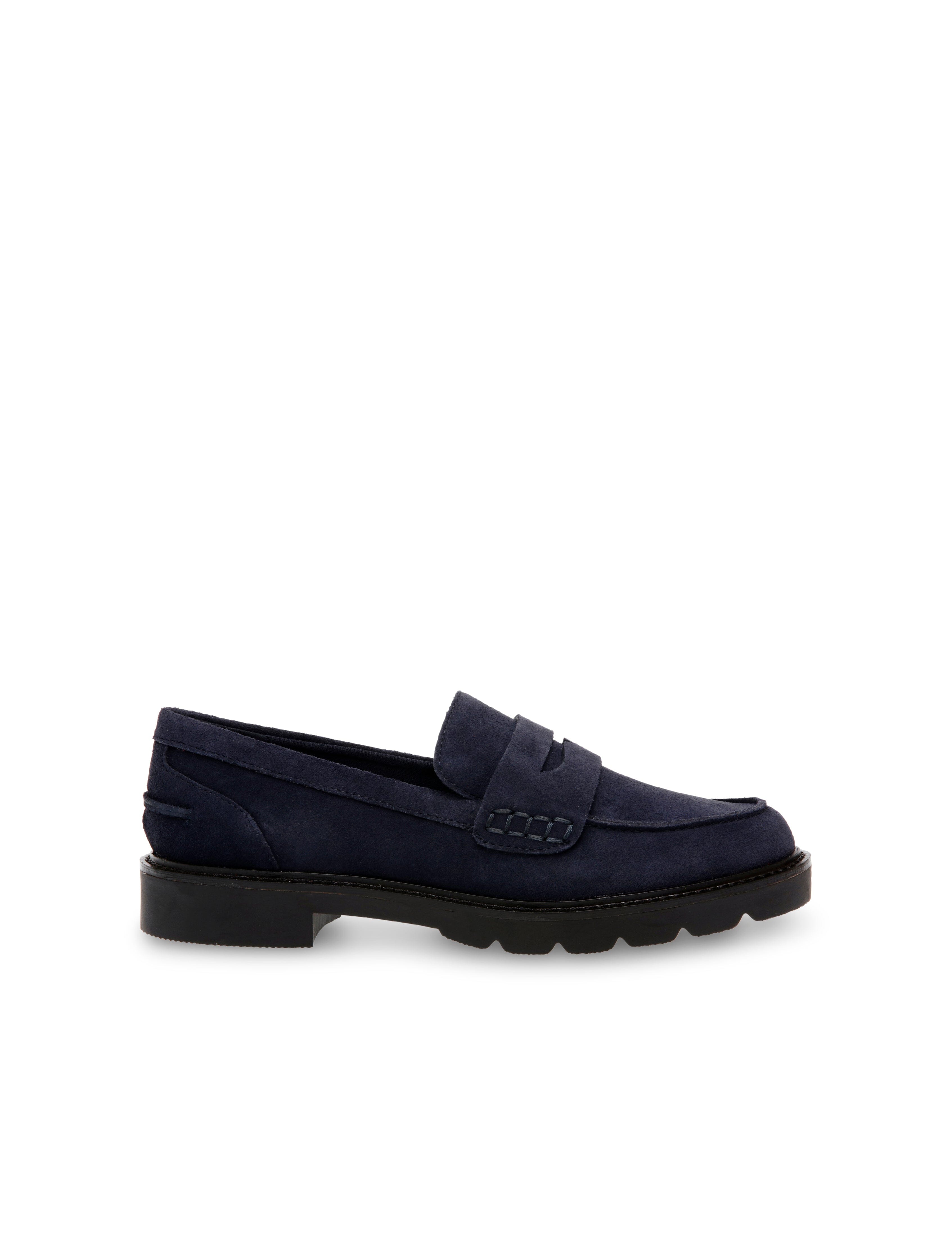 Emmylou Suede Loafer in Navy - Anne Klein Navy