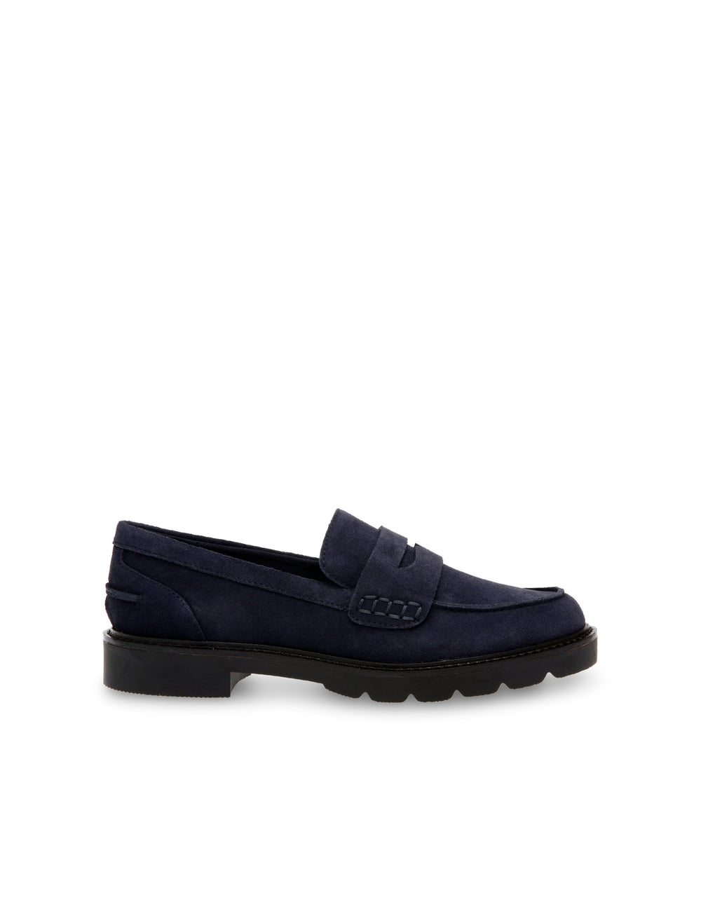 Emmylou Suede Loafer in Navy - Anne Klein Navy