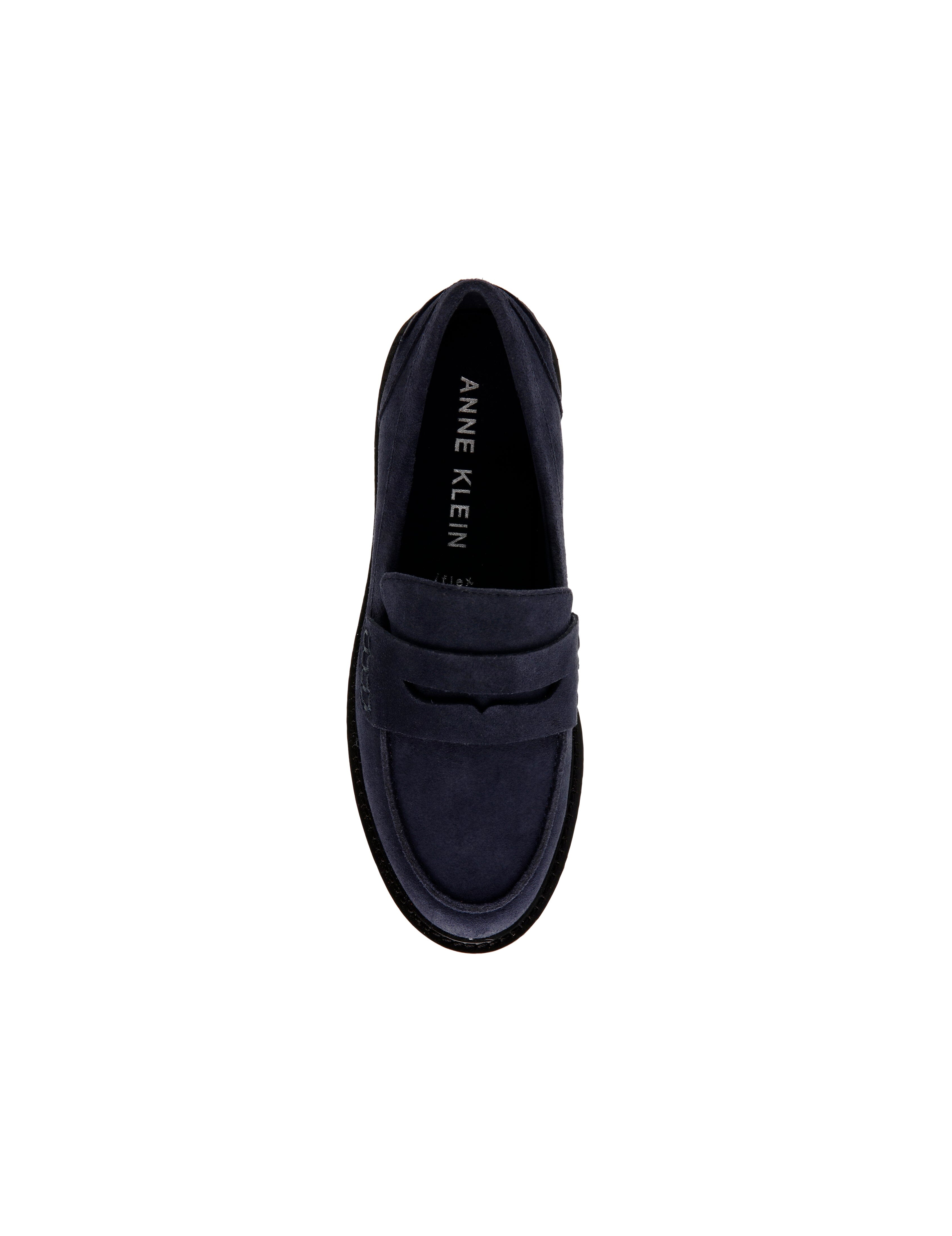 Emmylou Suede Loafer in Navy - Anne Klein Navy