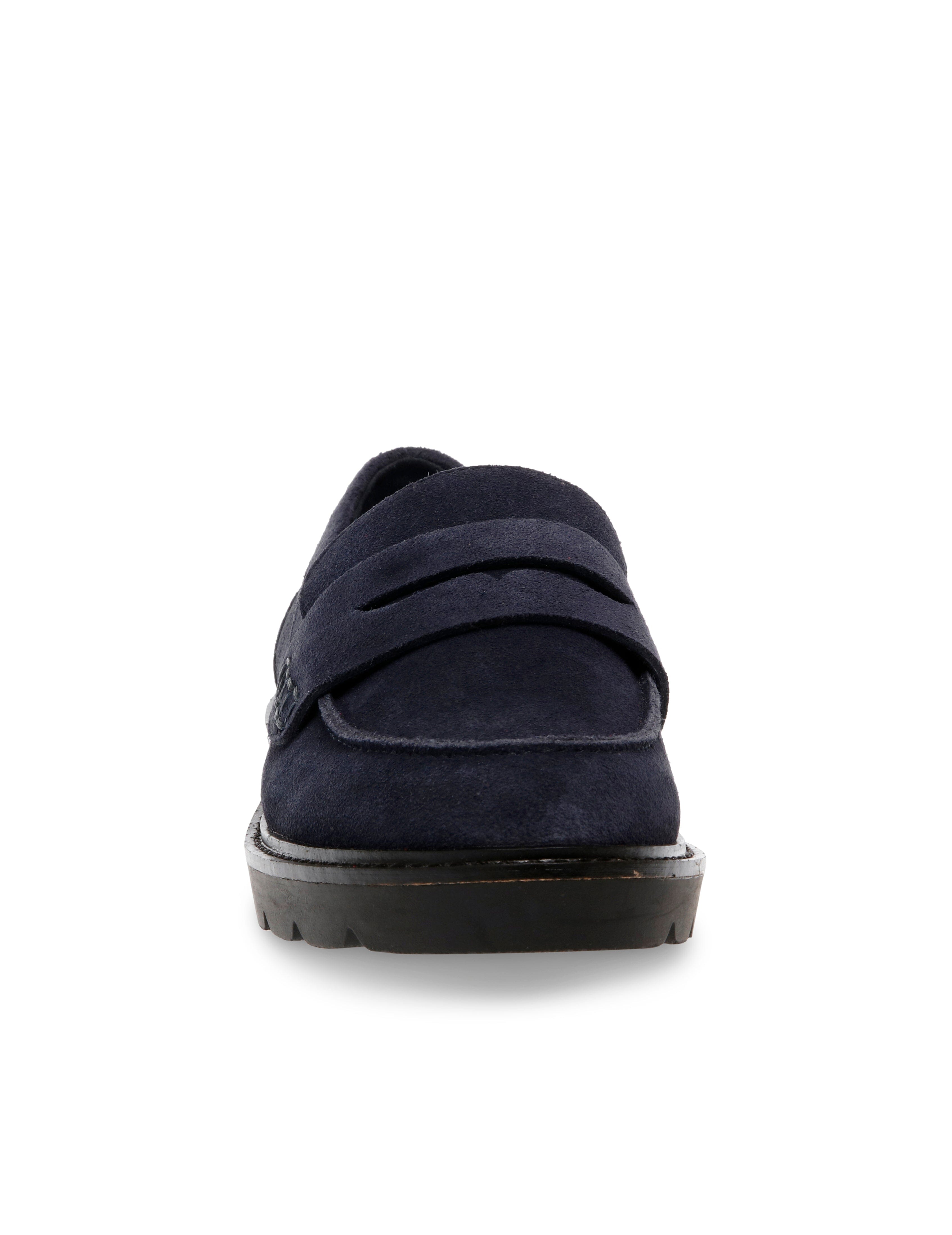 Emmylou Suede Loafer in Navy - Anne Klein Navy