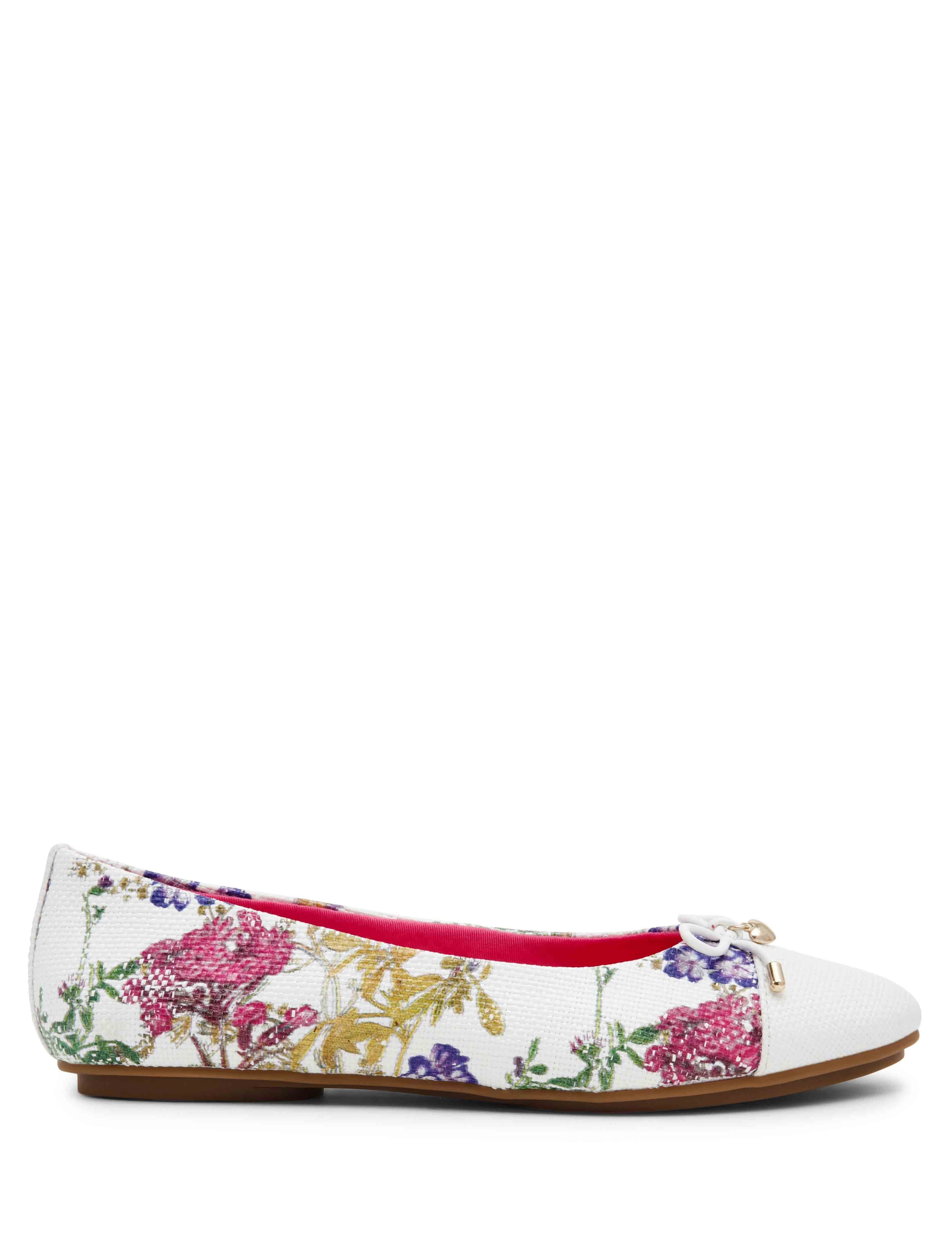 Luci Ballet Flat - Anne Klein White Floral